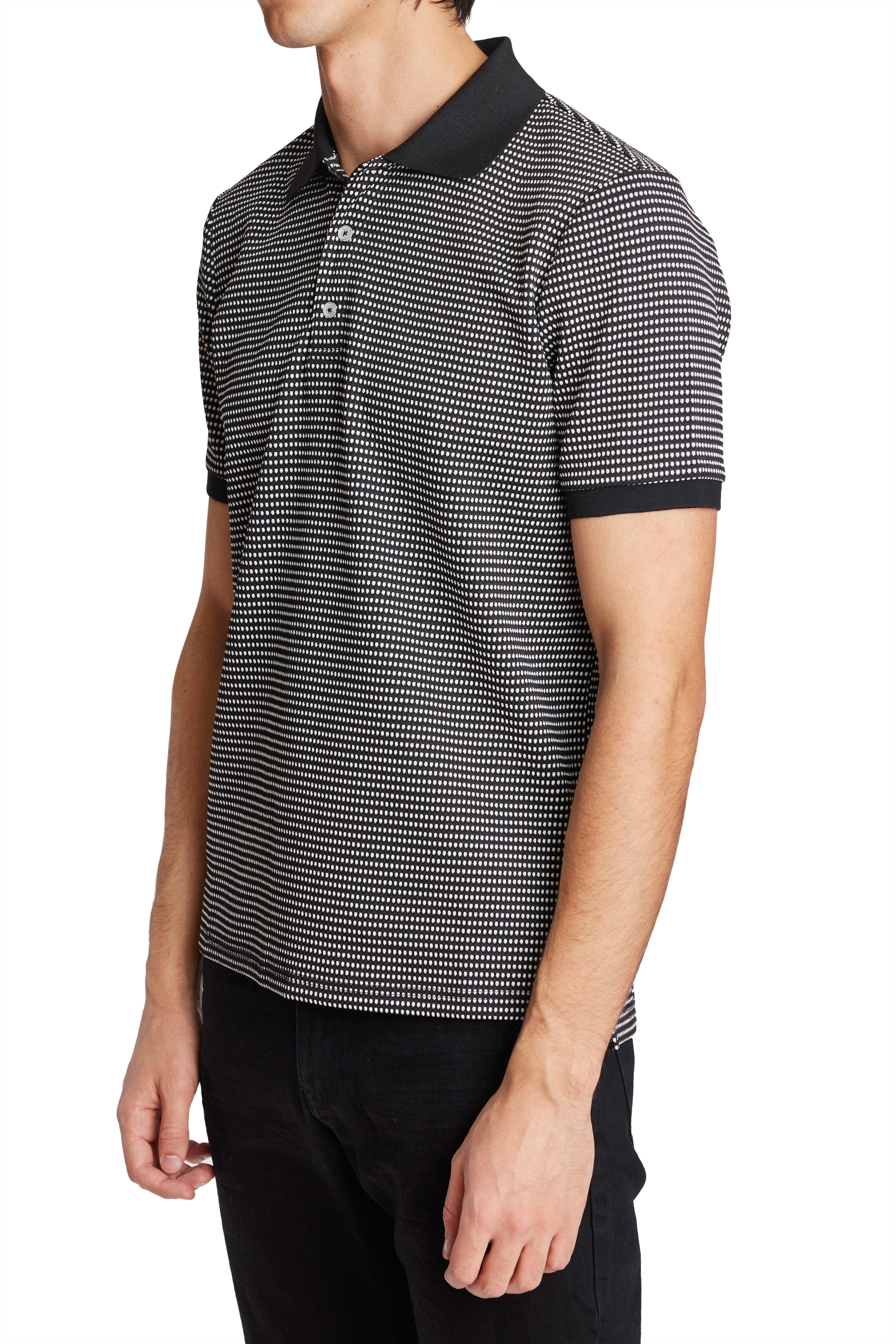 Funday Dots Polo - Black & White