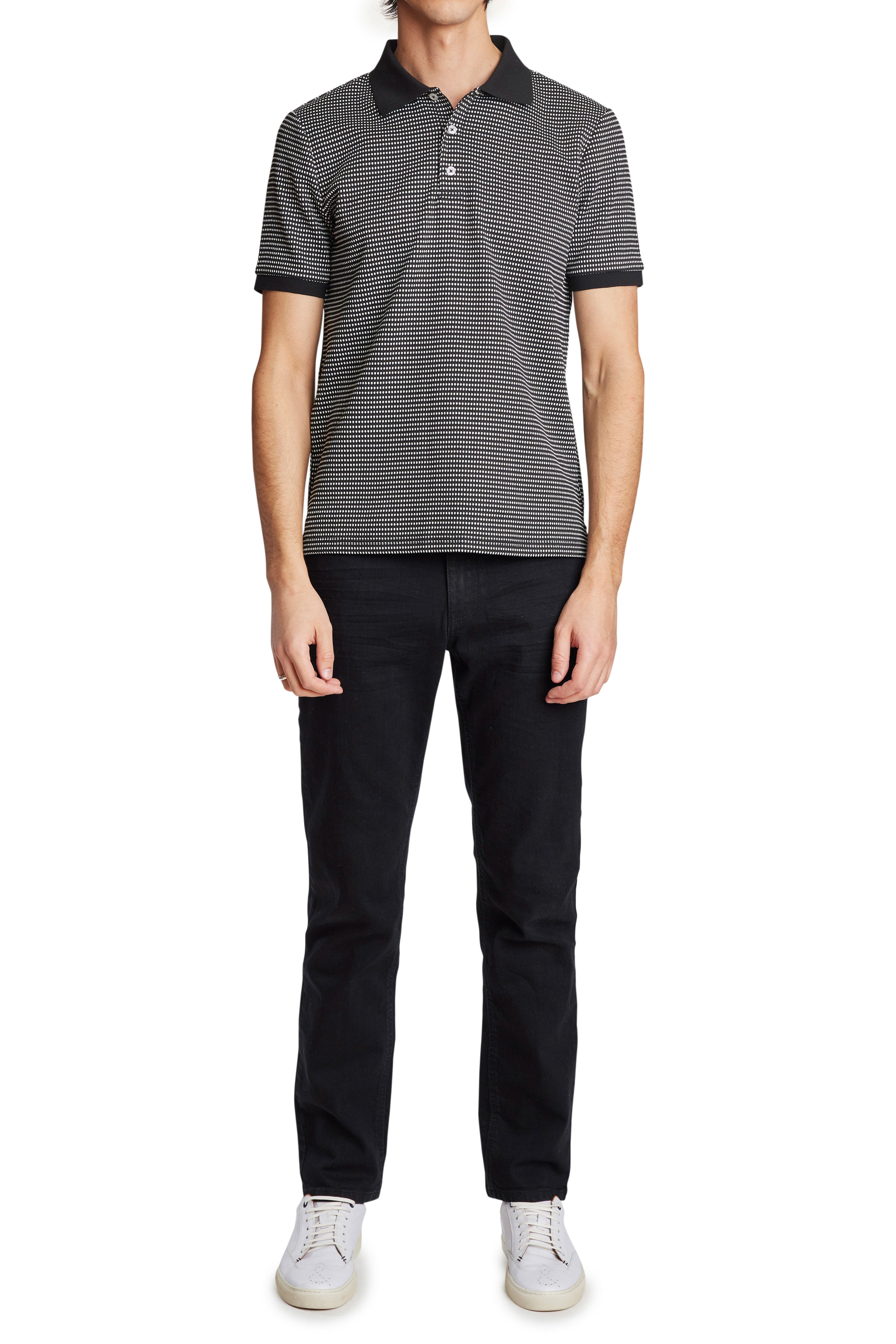 Funday Dots Polo - Black & White
