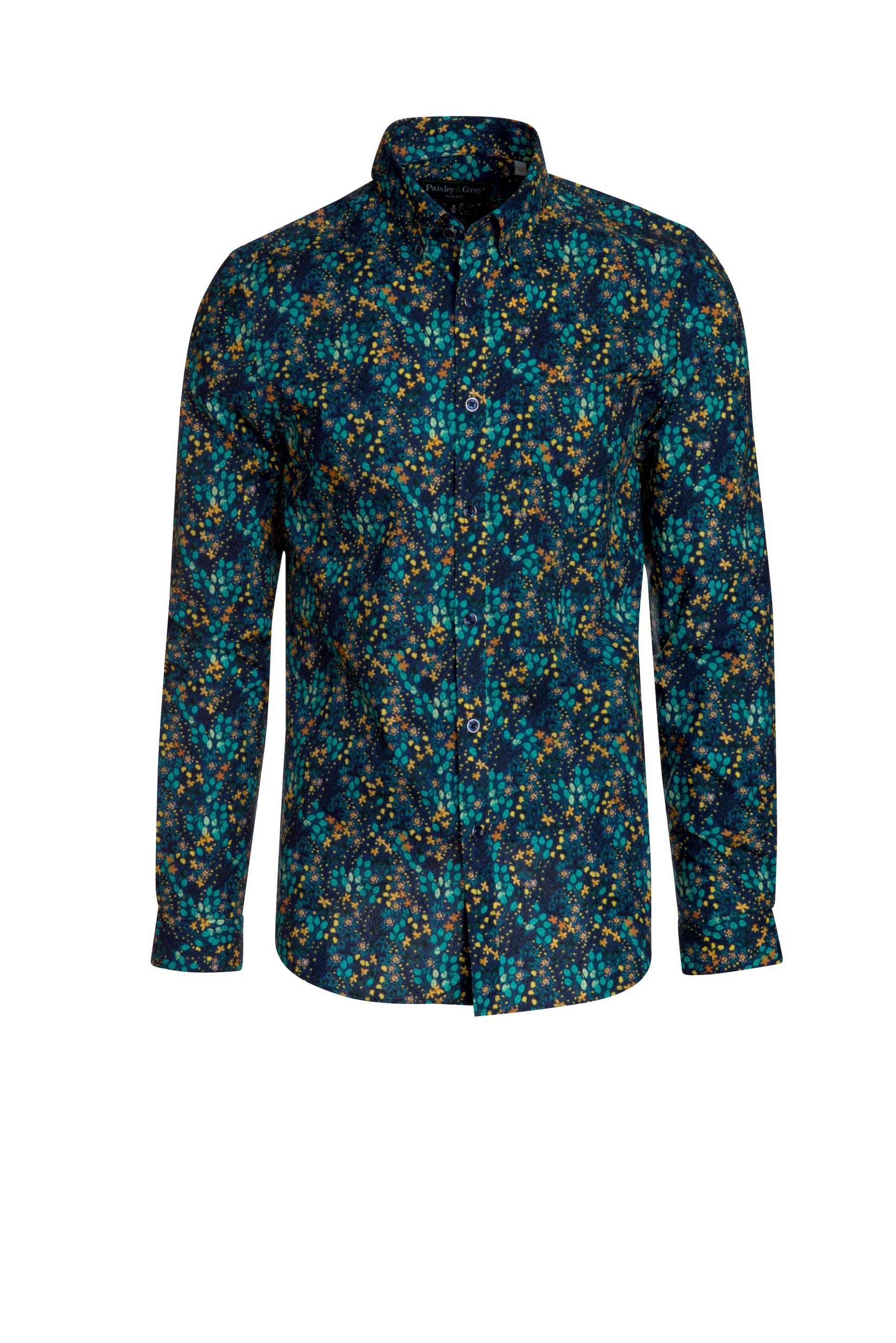 Brian Button Down Shirt - Night Leaf