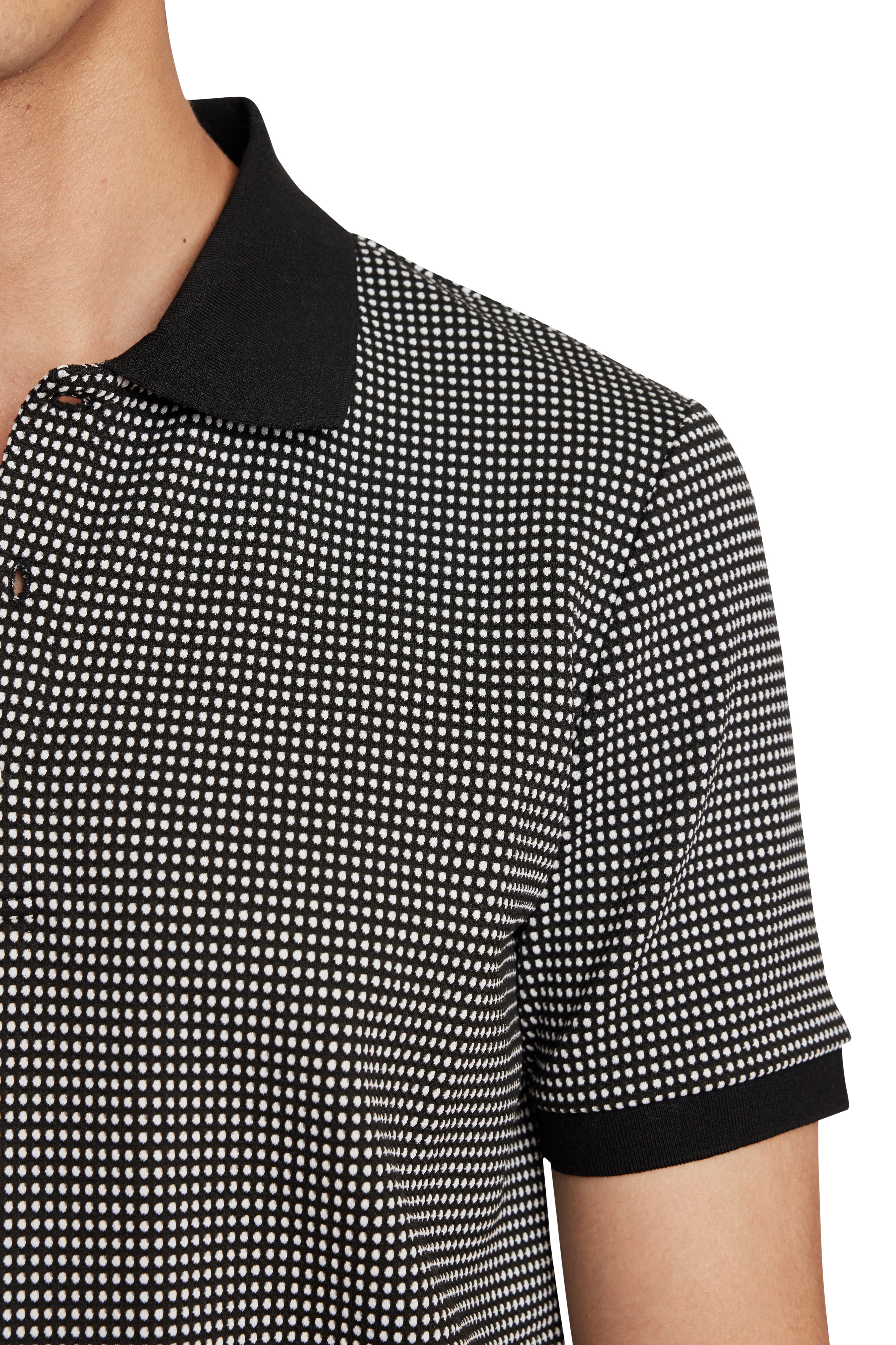 Funday Dots Polo - Black & White