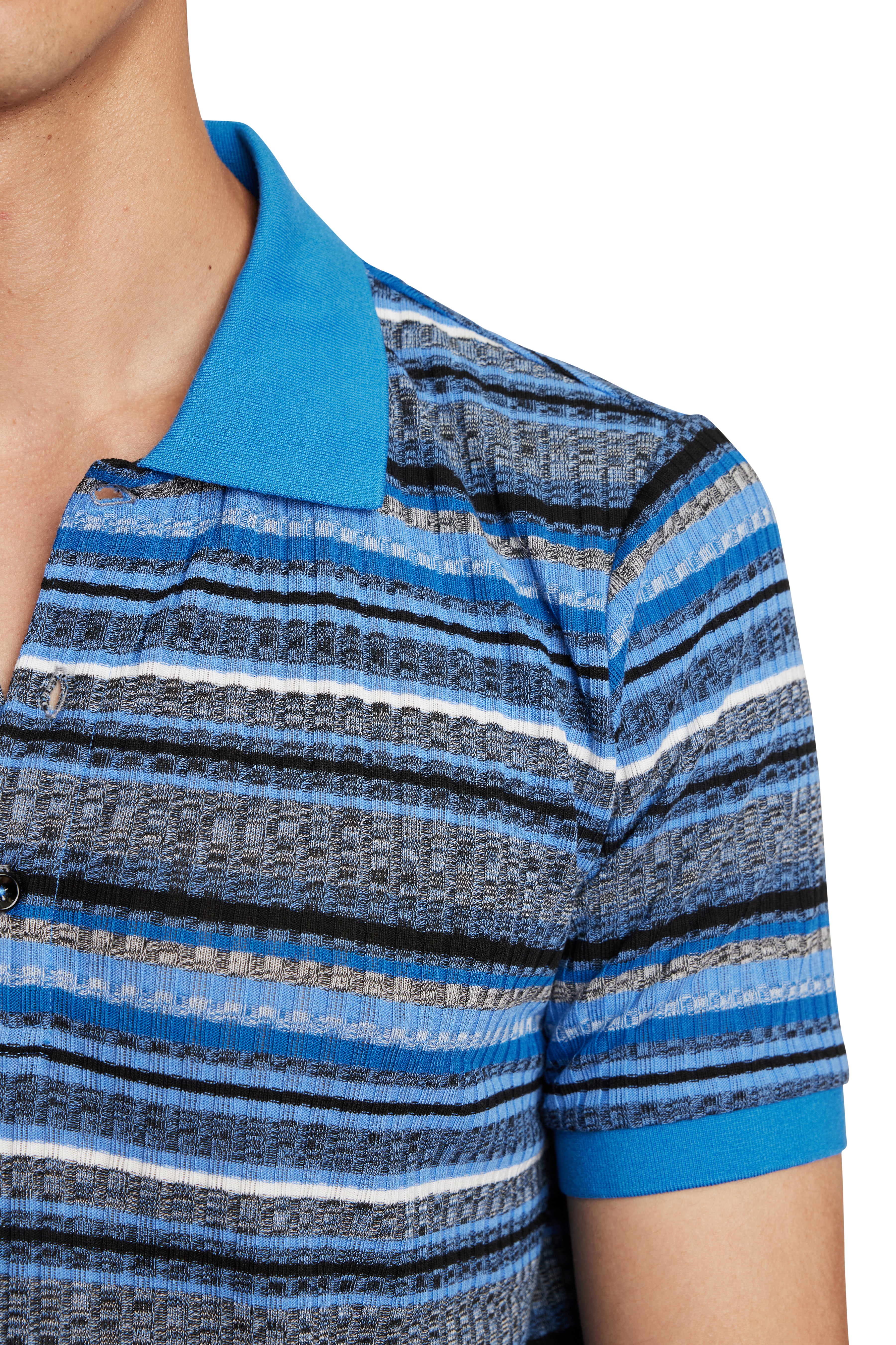 Funday Knit Polo - Blue Stripe