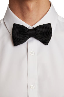  Bradley Knit Bow Tie - Coal Black