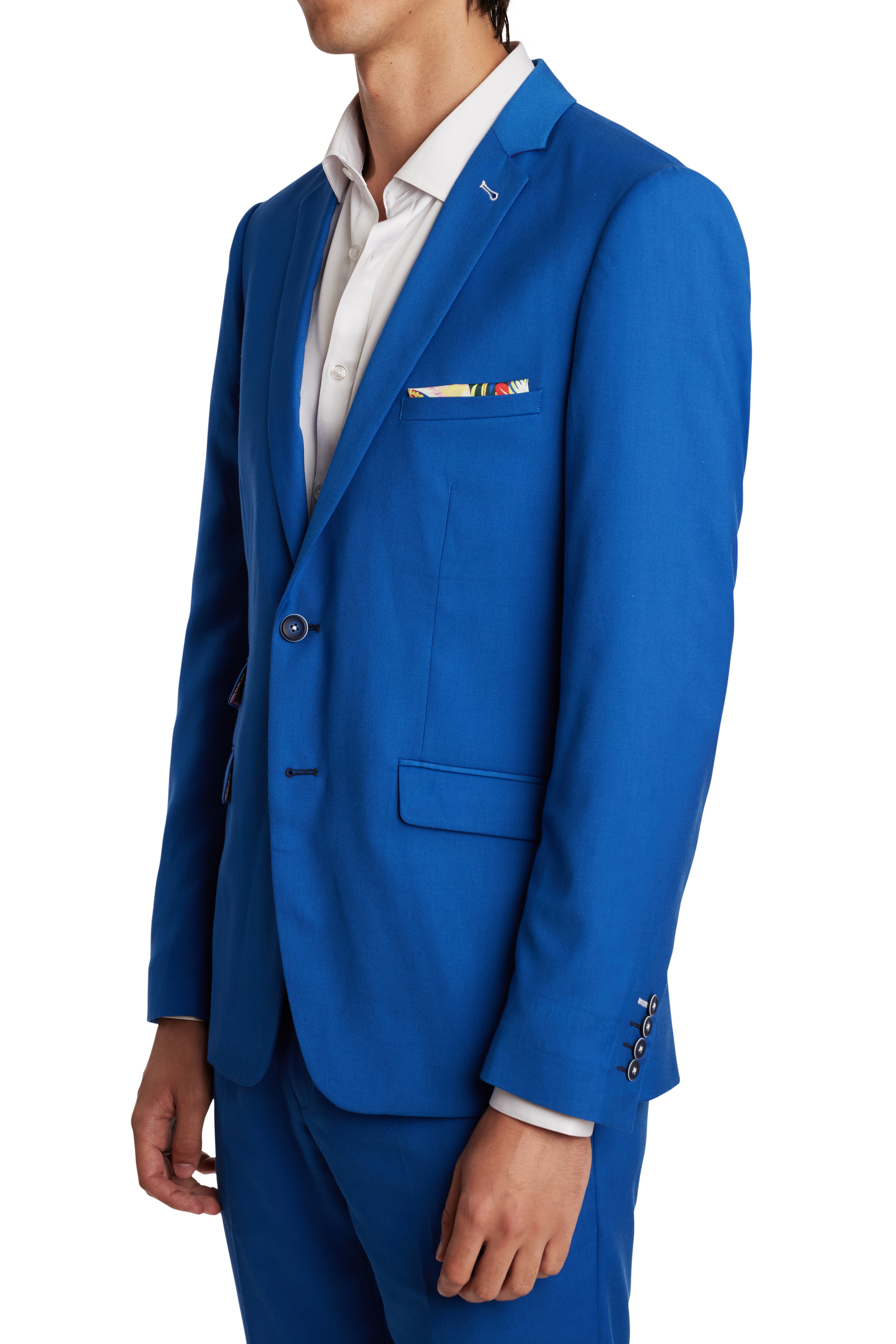 Dover Notch Jacket - slim - Bright Royal