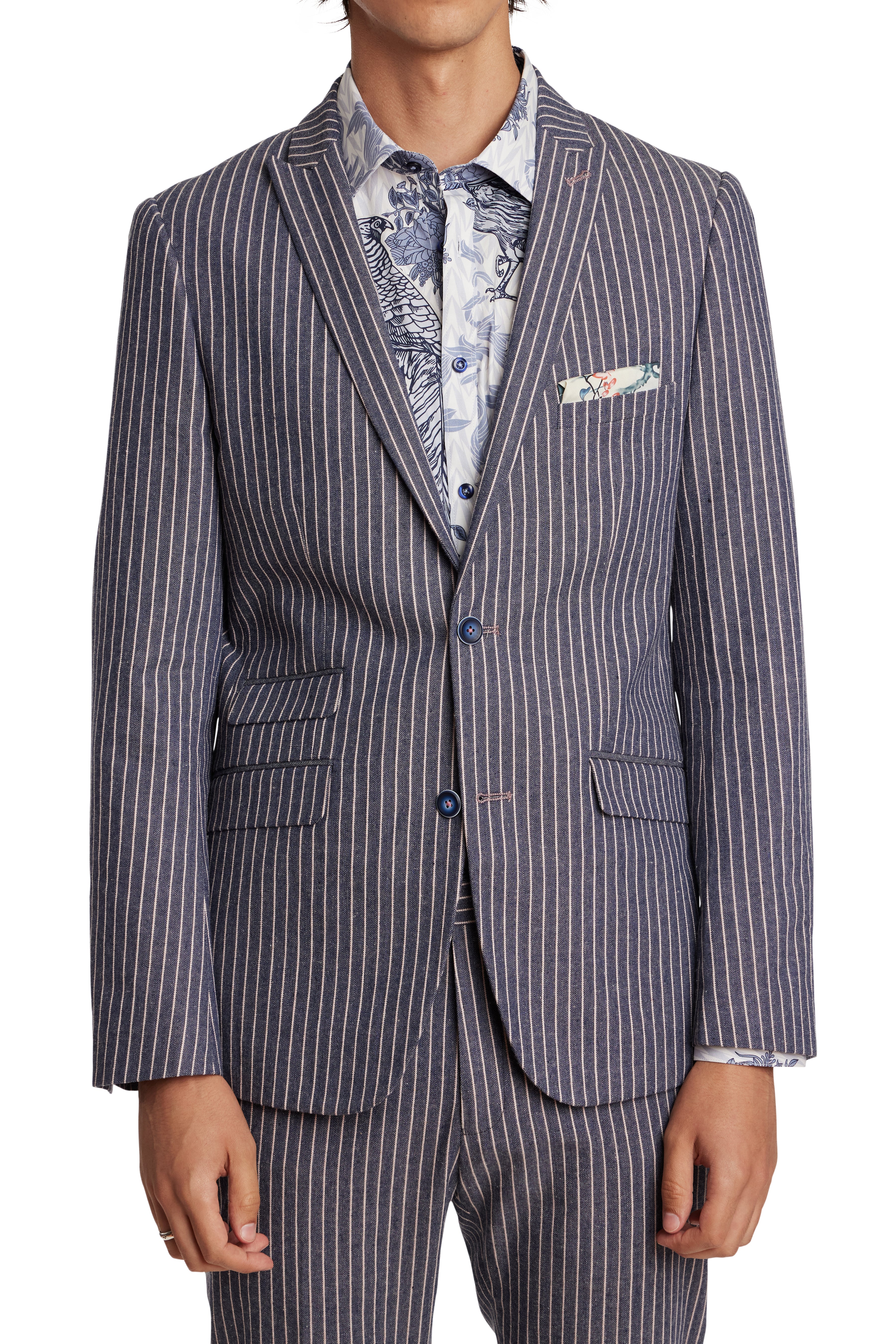 Ashton Peak Jacket - slim - Blue Pink Stripe