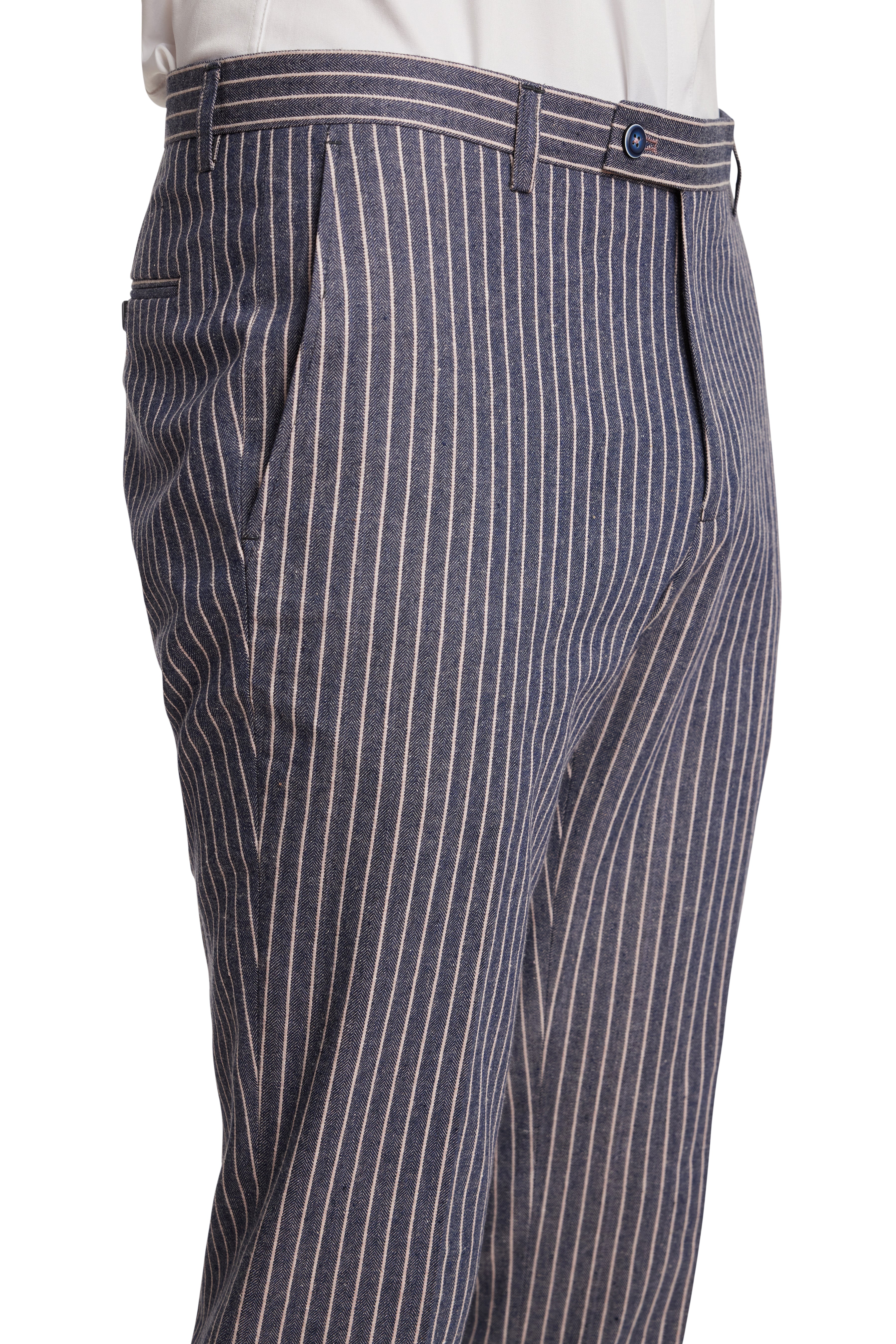 Downing Pants - slim - Blue Pink Stripe