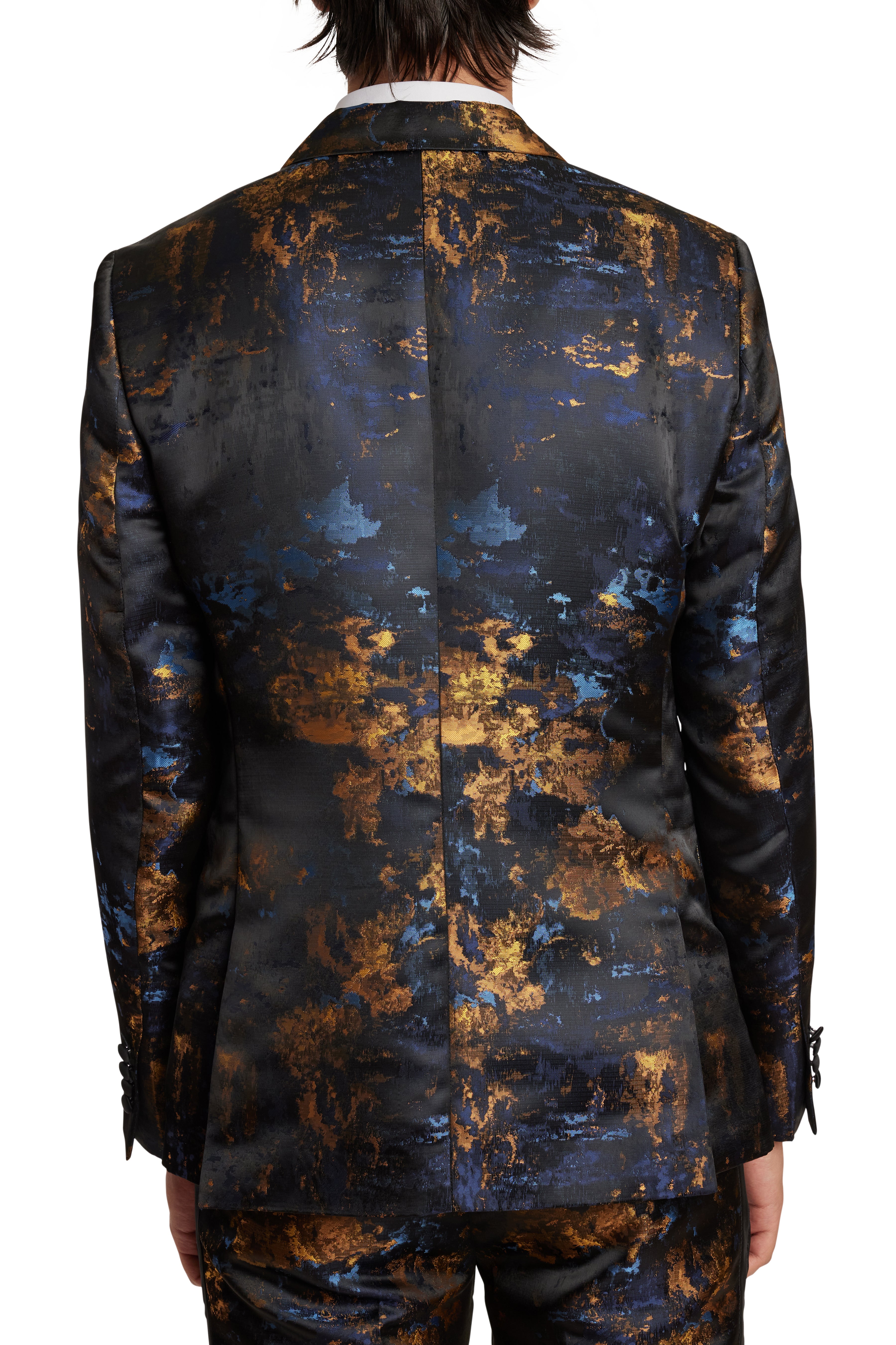 Grosvenor Peak Tux Jacket - slim - Blue Gold