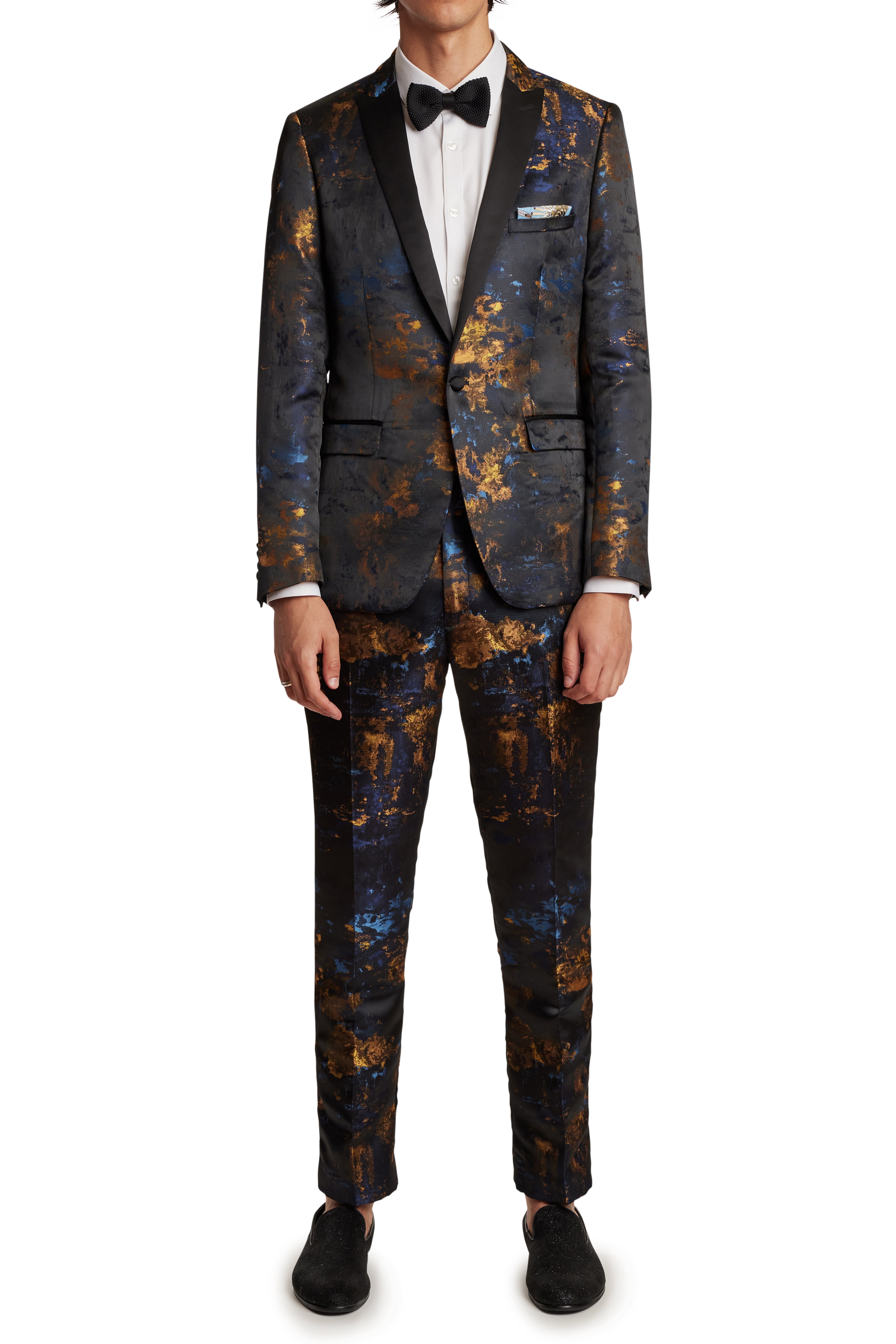 Grosvenor Peak Tux Jacket - slim - Blue Gold