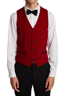  Chatsworth Tux Vest - slim - Scarlet Satin