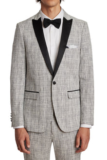  Grosvenor Peak Tux Jacket - slim - Cream Black