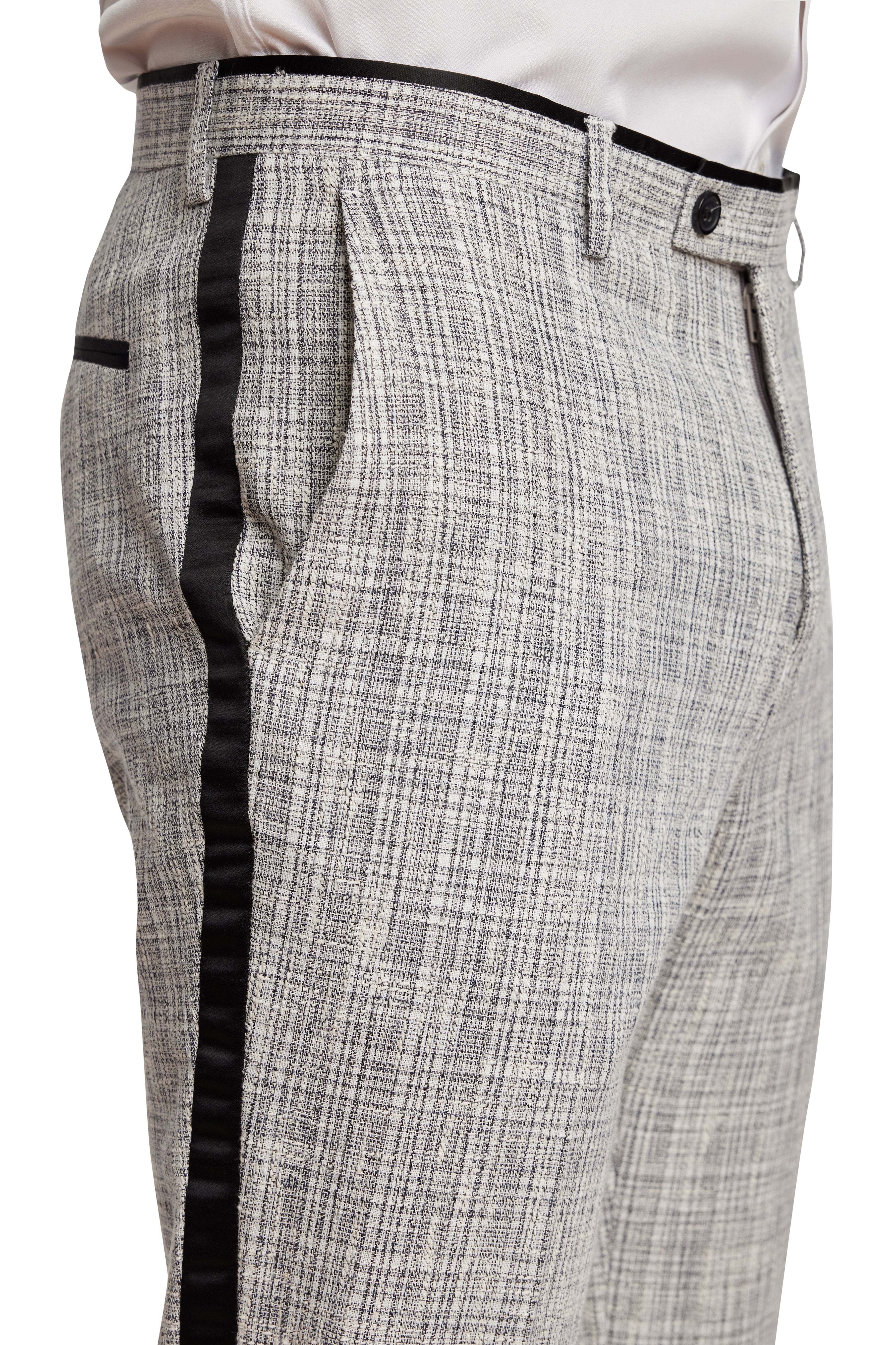 Sloane Tux Pants - slim - Cream Black