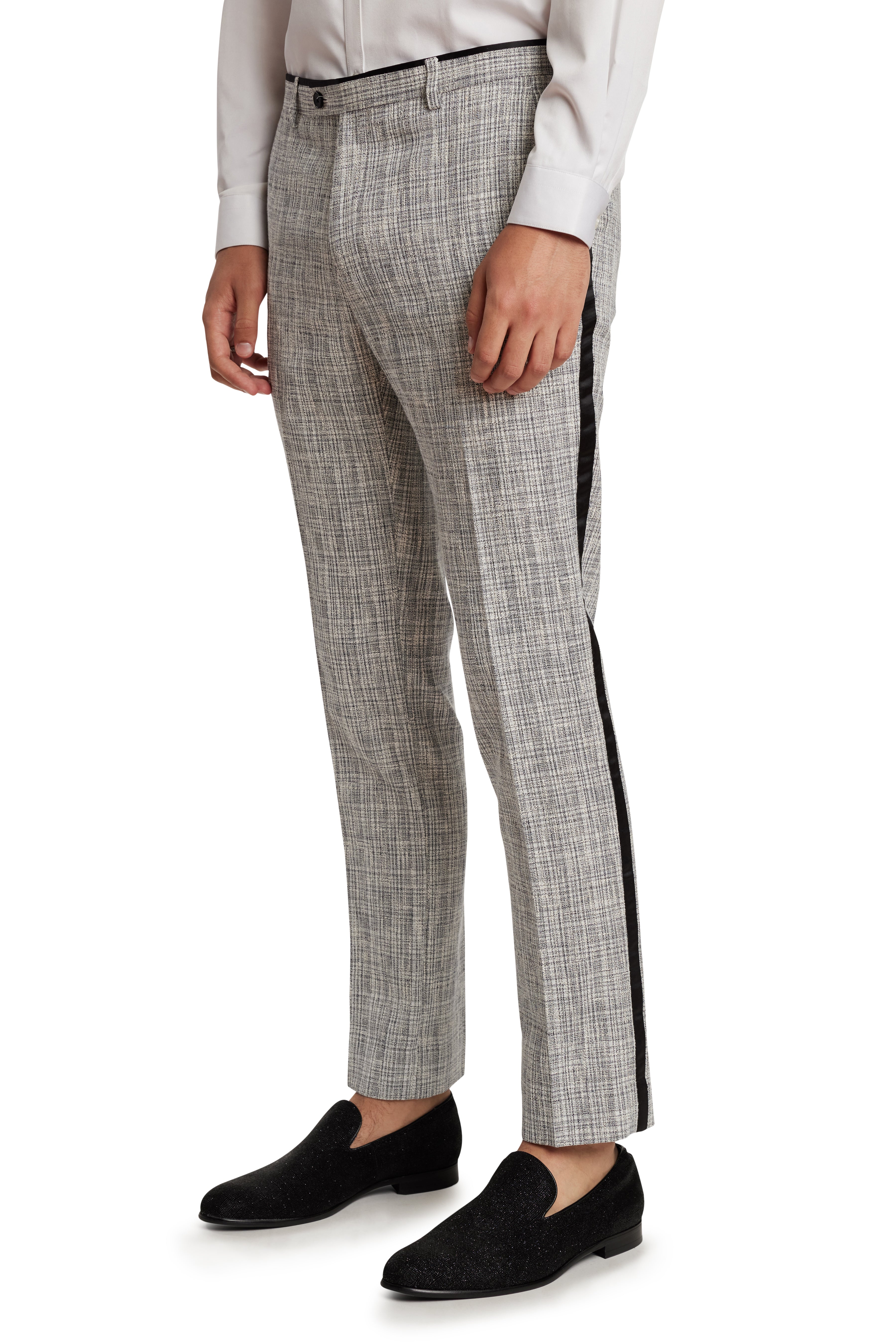 Sloane Tux Pants - slim - Cream Black