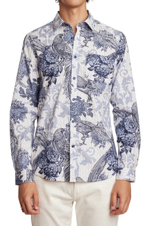  Samuel Spread Collar Shirt - Blue Bird