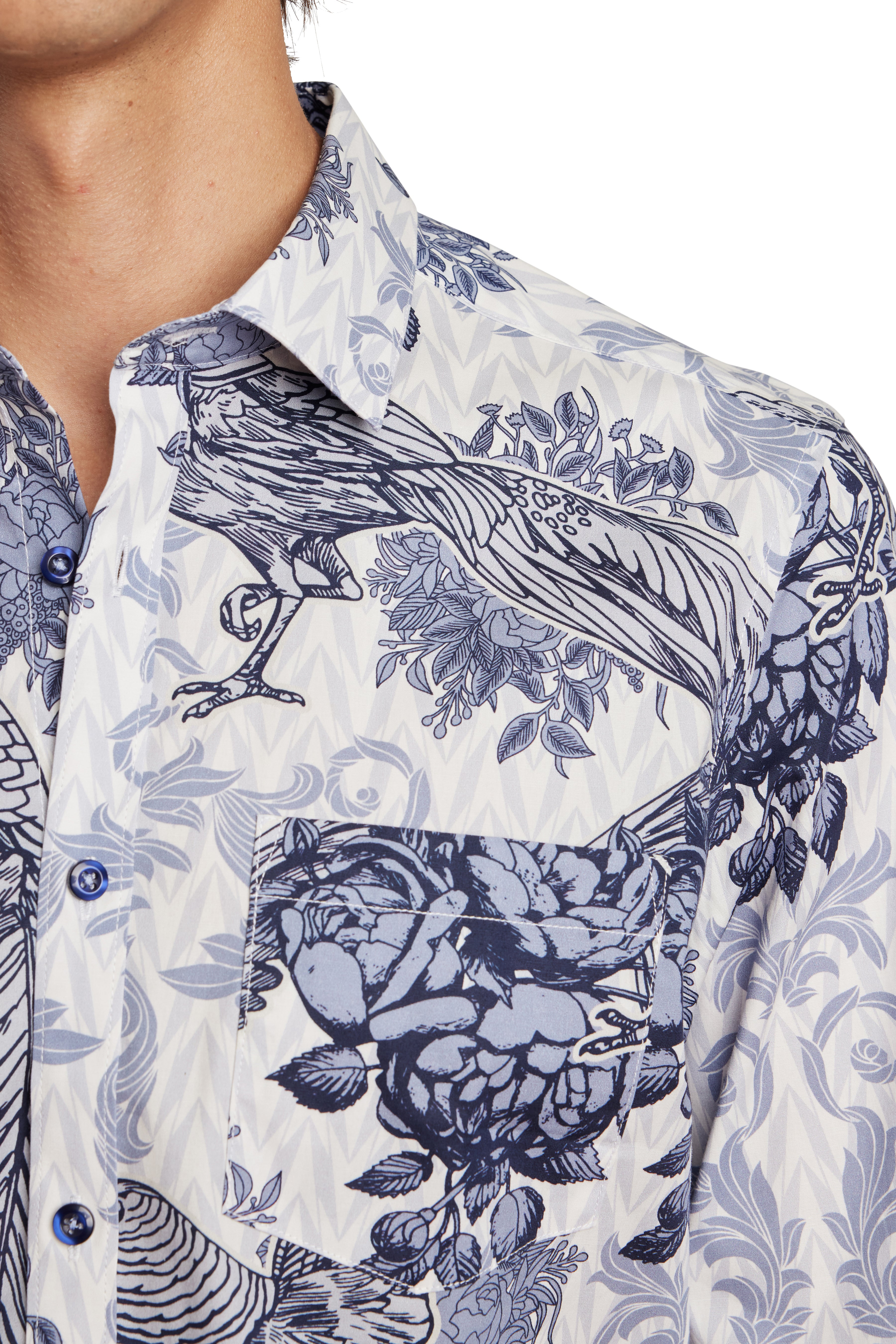 Samuel Spread Collar Shirt - Blue Bird