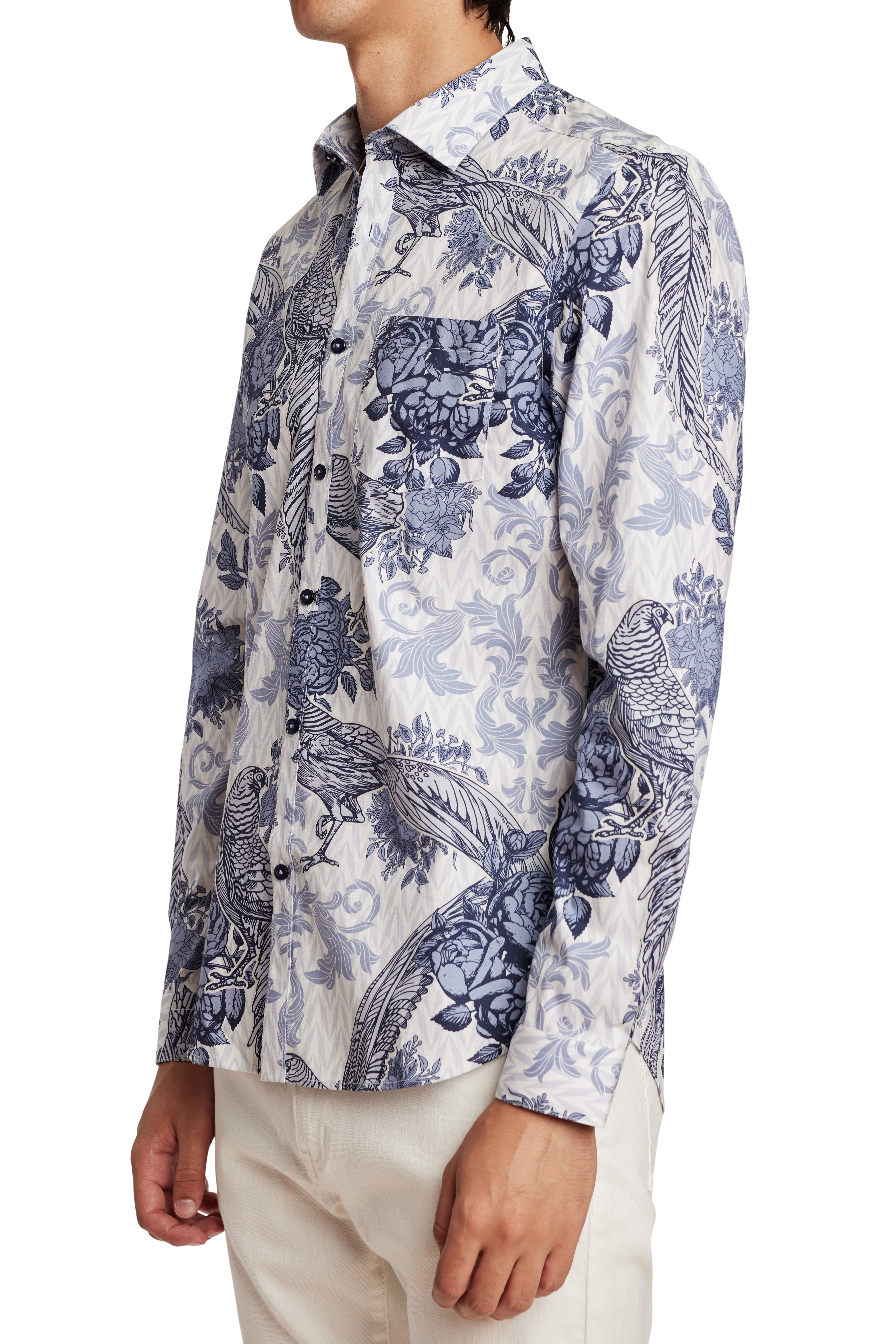 Samuel Spread Collar Shirt - Blue Bird