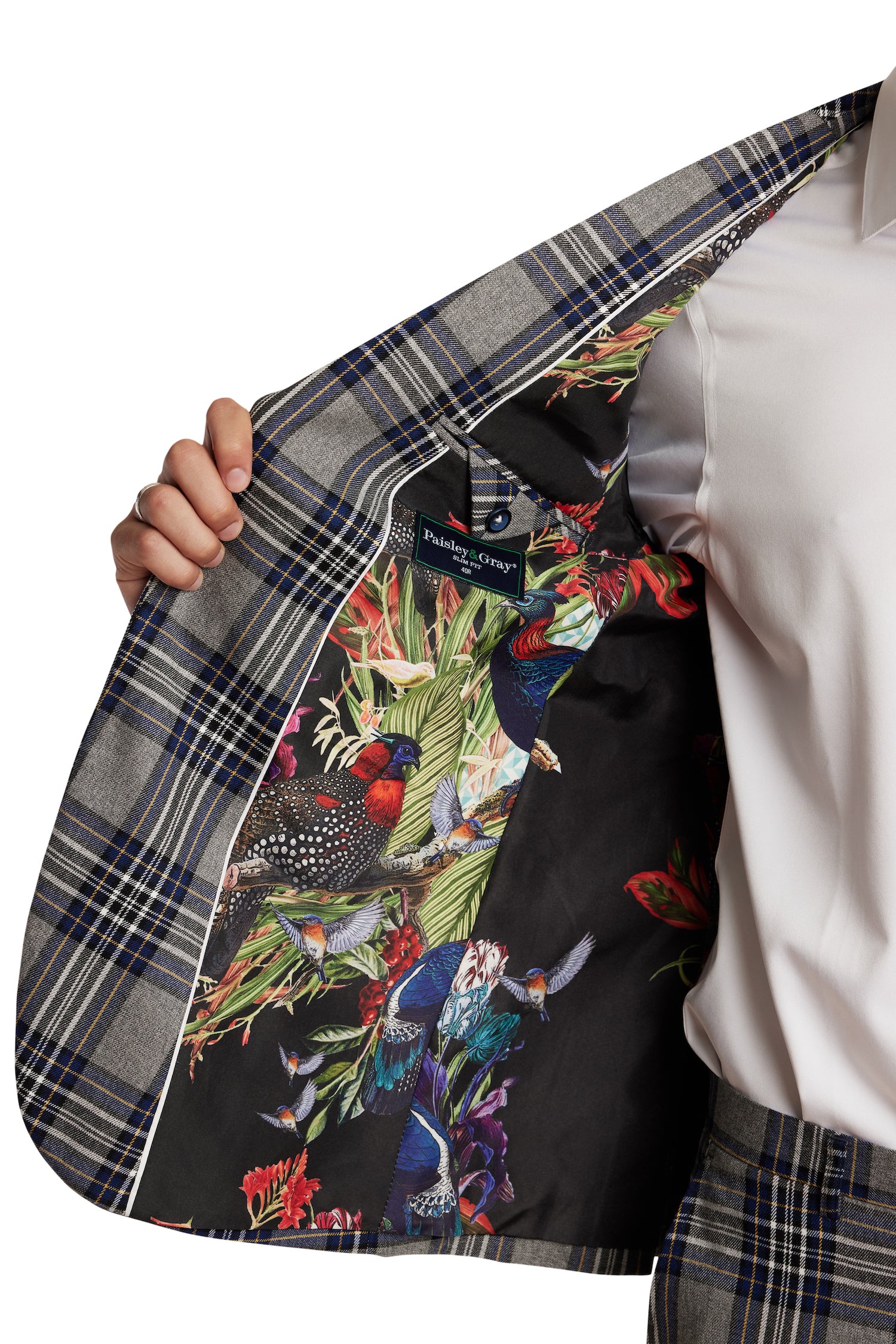 Dover Notch Jacket - slim - Pewter Tartan