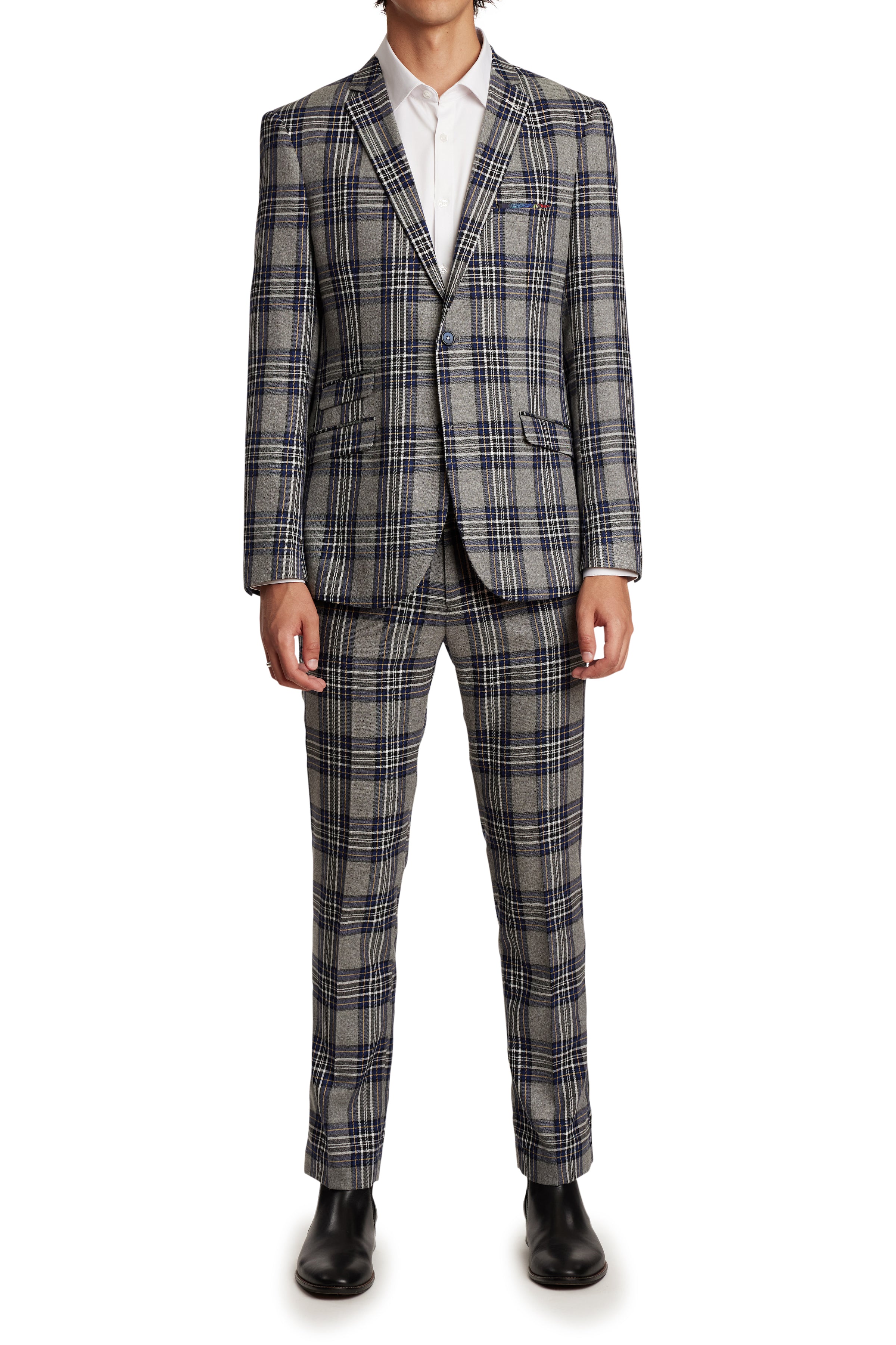 Dover Notch Jacket - slim - Pewter Tartan
