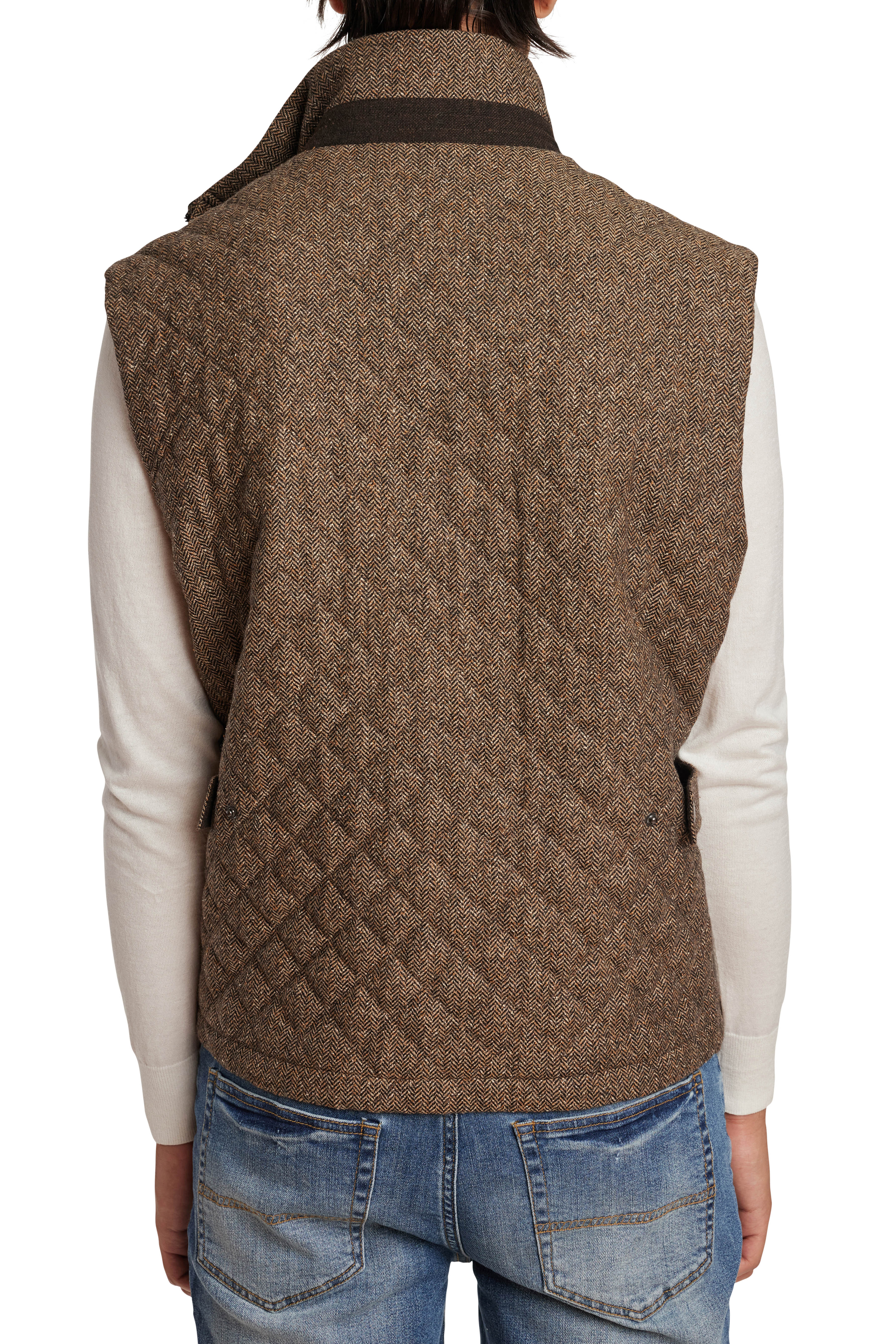 Coventry Quilted Vest - Caramel Bone