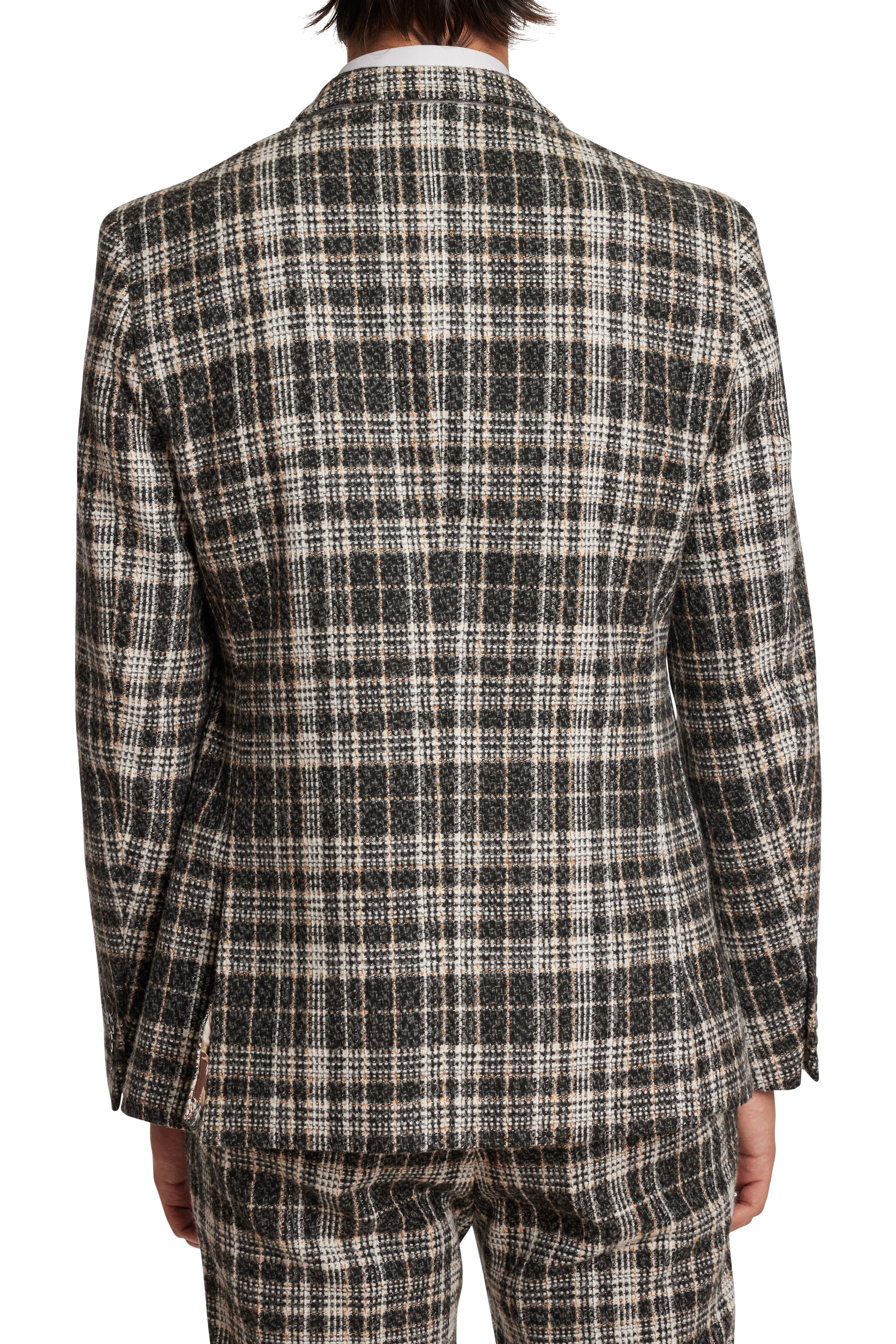 Dover Notch Jacket - slim - Grey Boucle