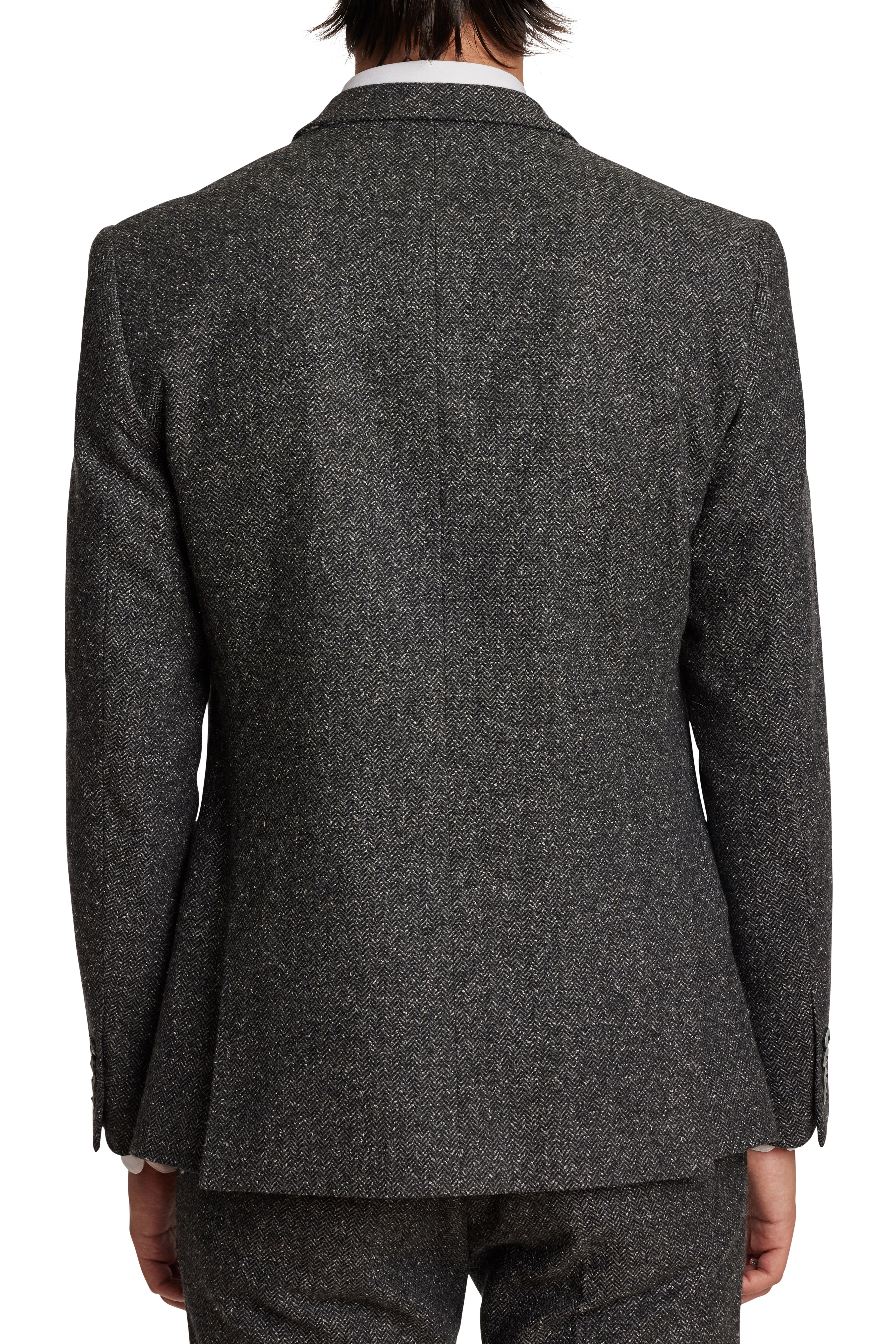 Dover Notch Jacket - slim - Charcoal Bone
