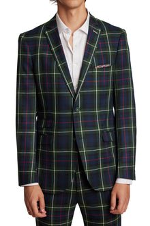  Dover Notch Jacket - slim - Green Tartan
