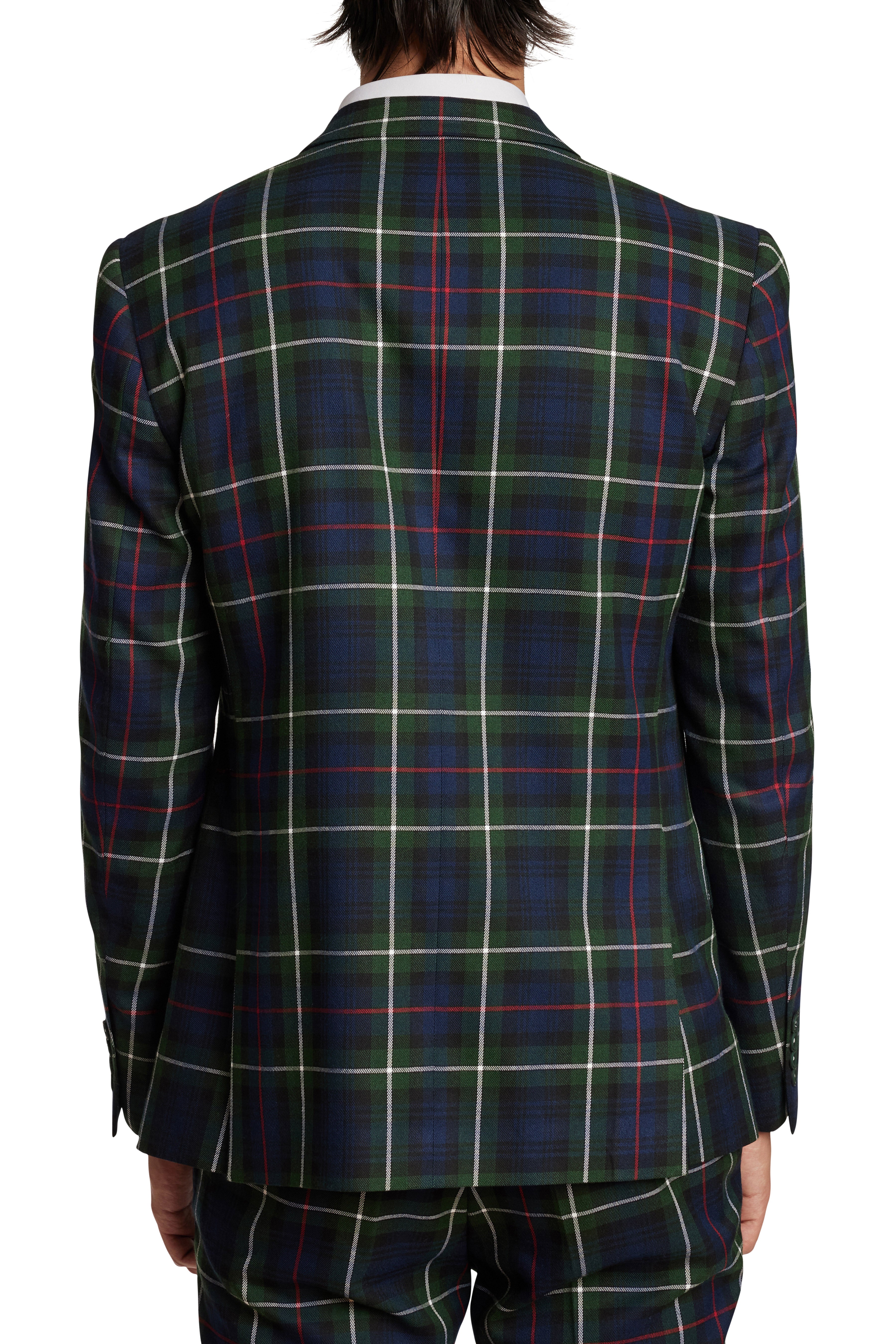Dover Notch Jacket - slim - Green Tartan