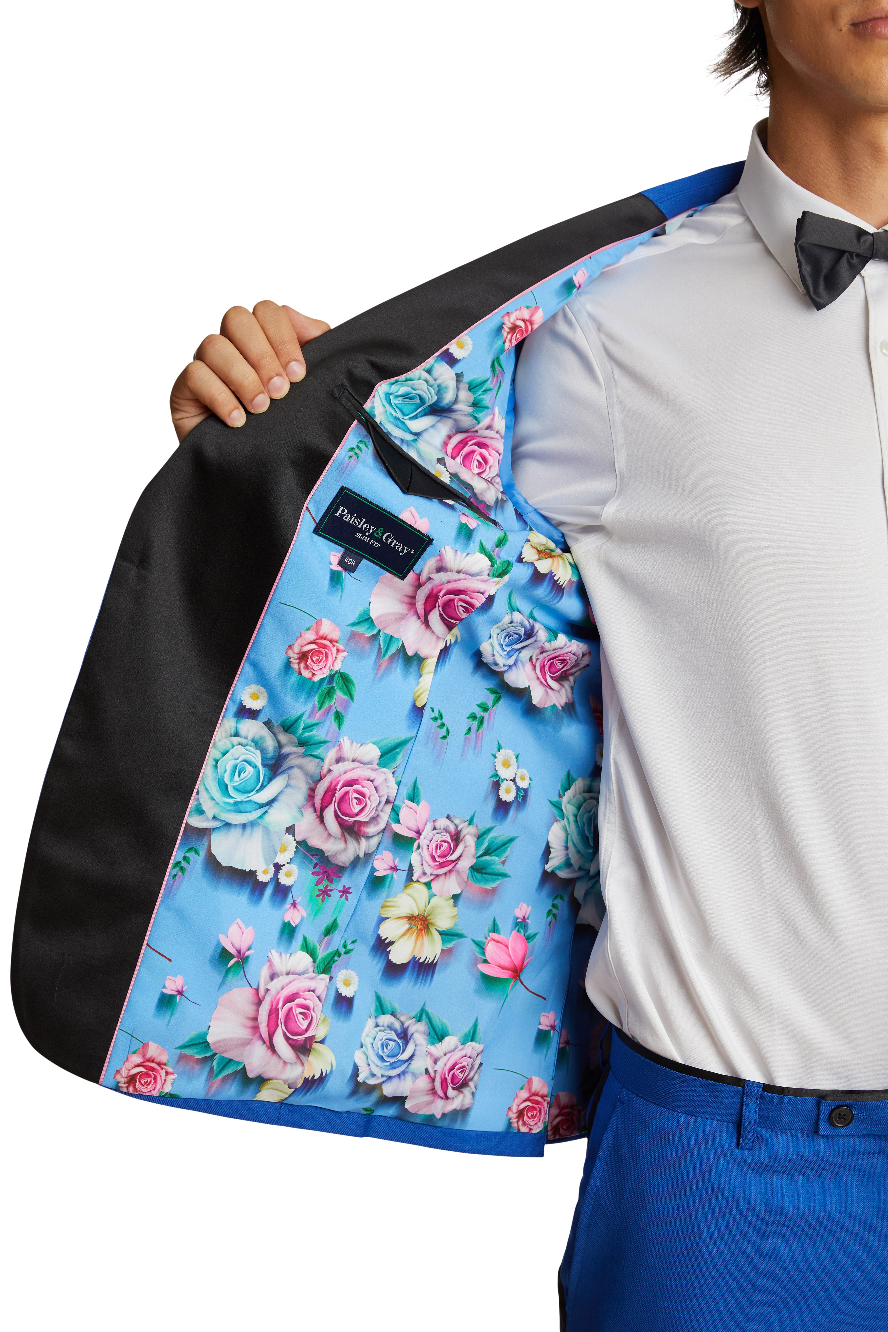 Grosvenor Peak Tux Jacket - slim - Royal Blue