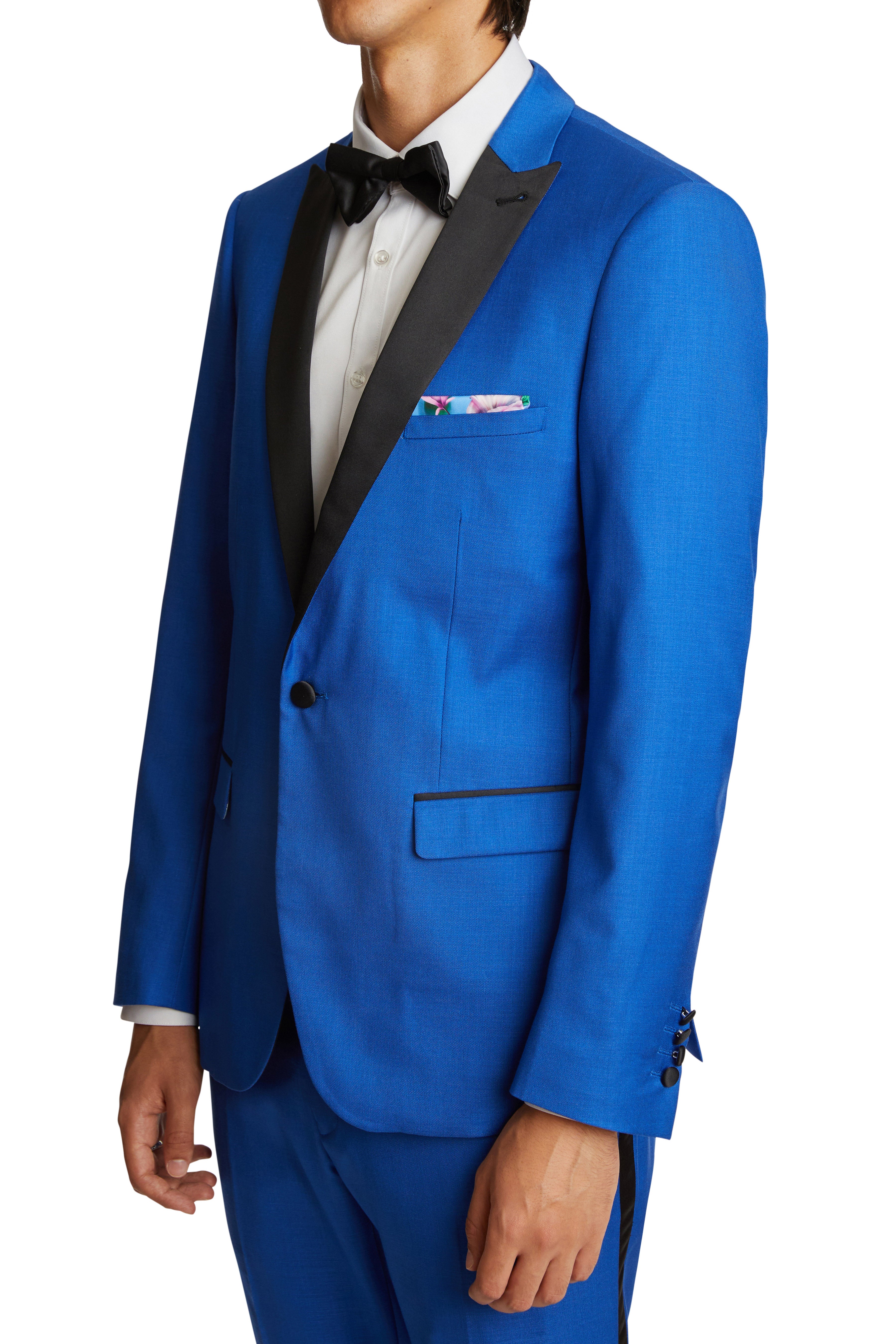 Grosvenor Peak Tux Jacket - slim - Royal Blue