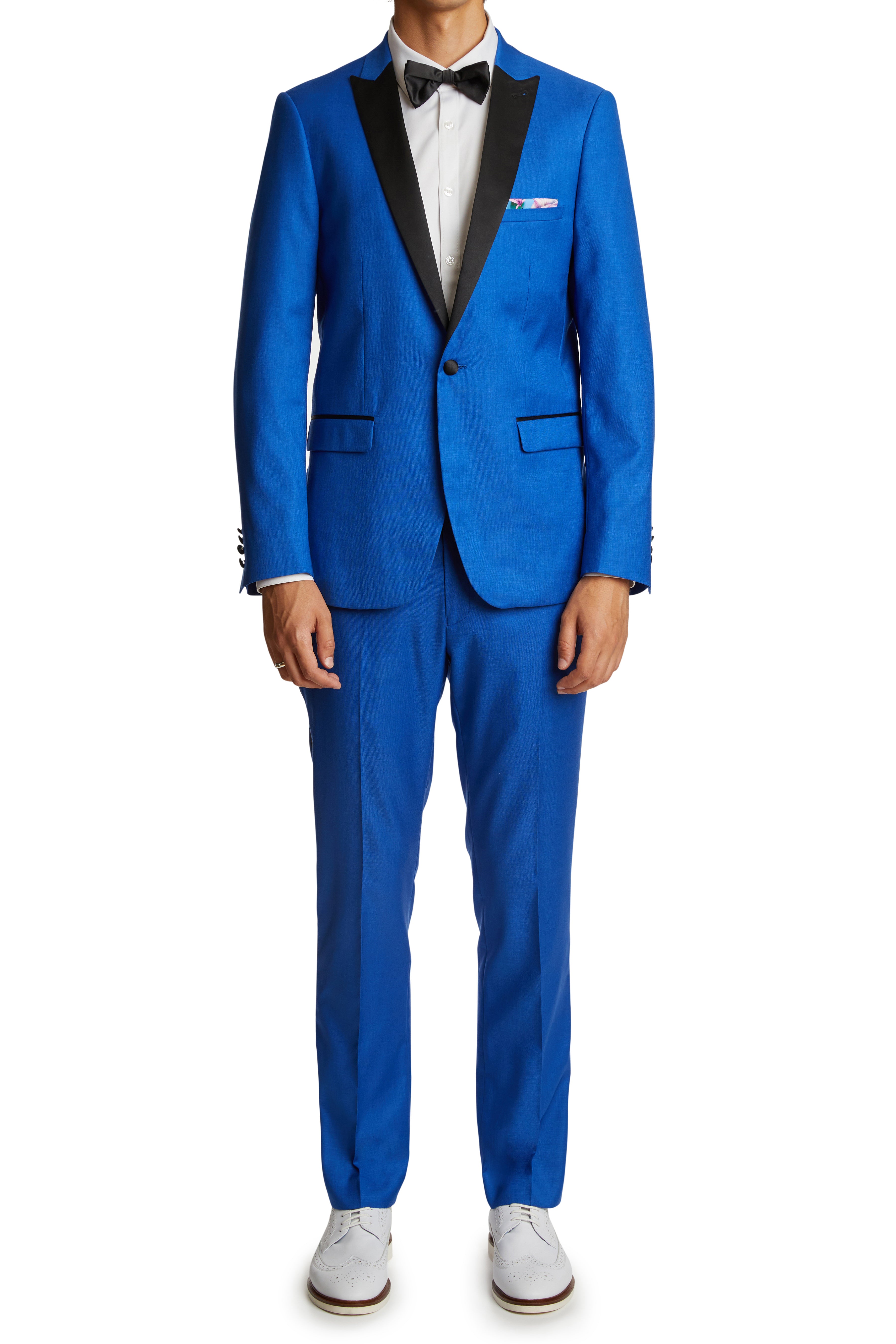 Grosvenor Peak Tux Jacket - slim - Royal Blue