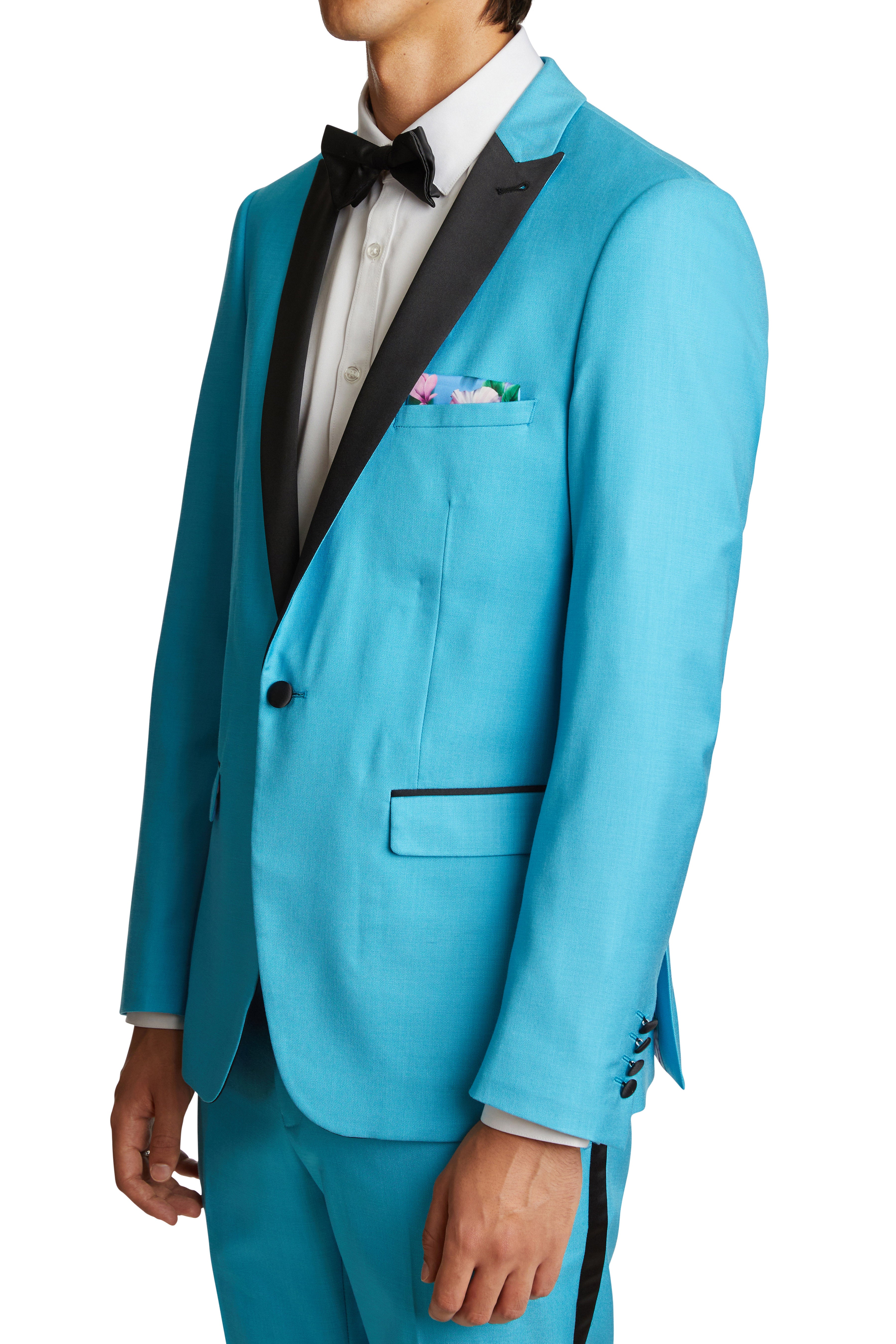 Grosvenor Peak Tux Jacket - slim - Turquoise