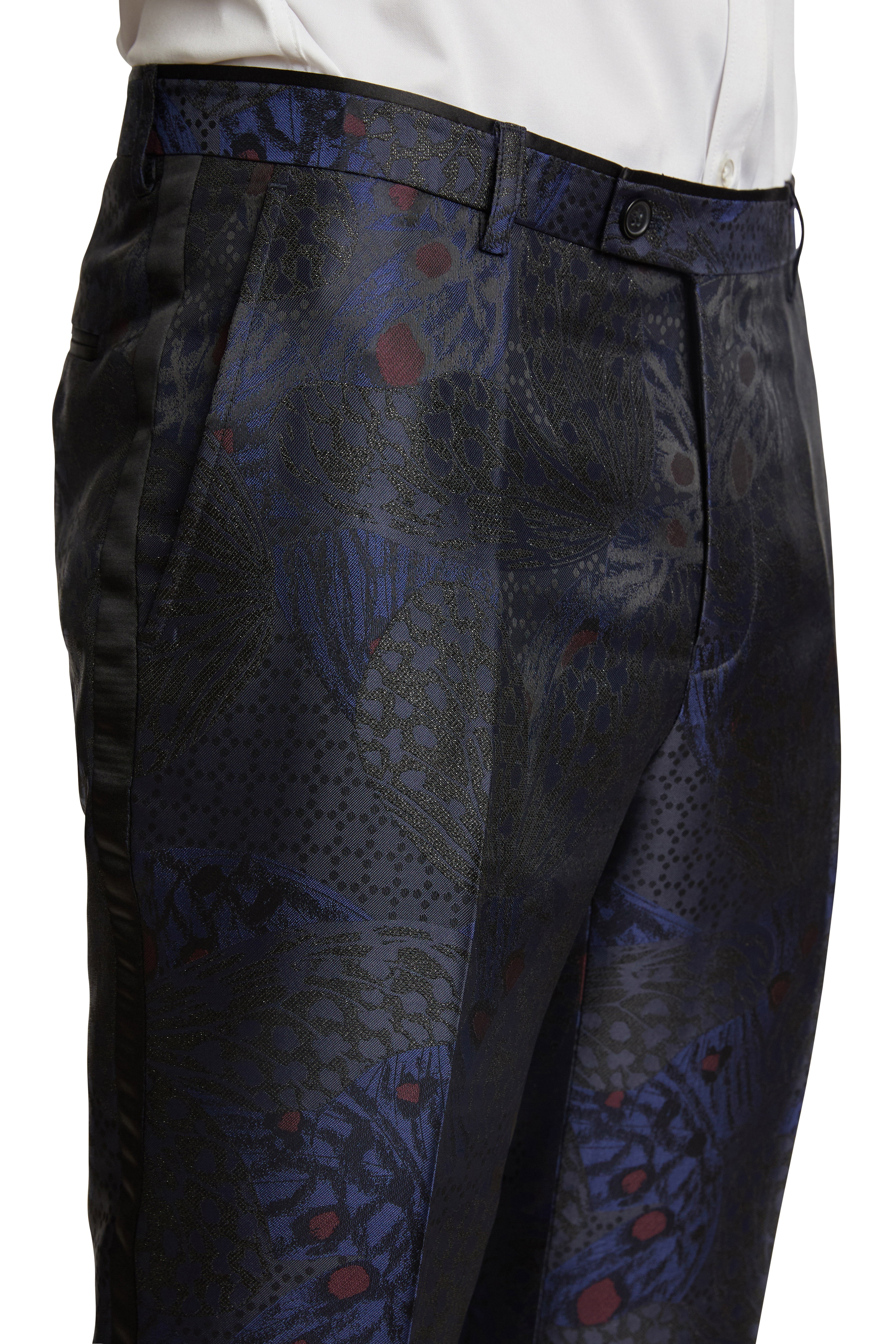 Sloane Tux Pants - slim - Black Navy Burgundy
