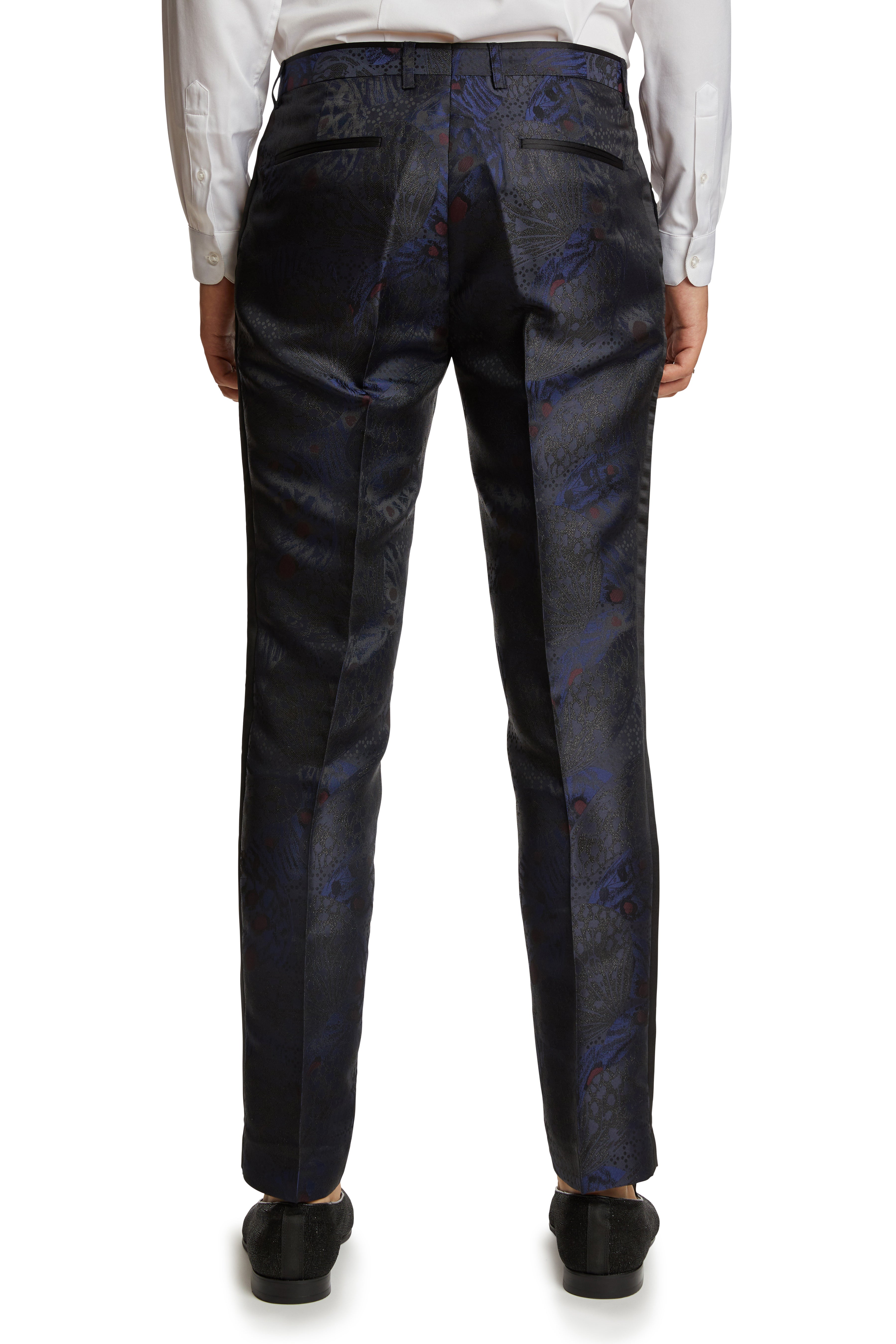 Sloane Tux Pants - slim - Black Navy Burgundy