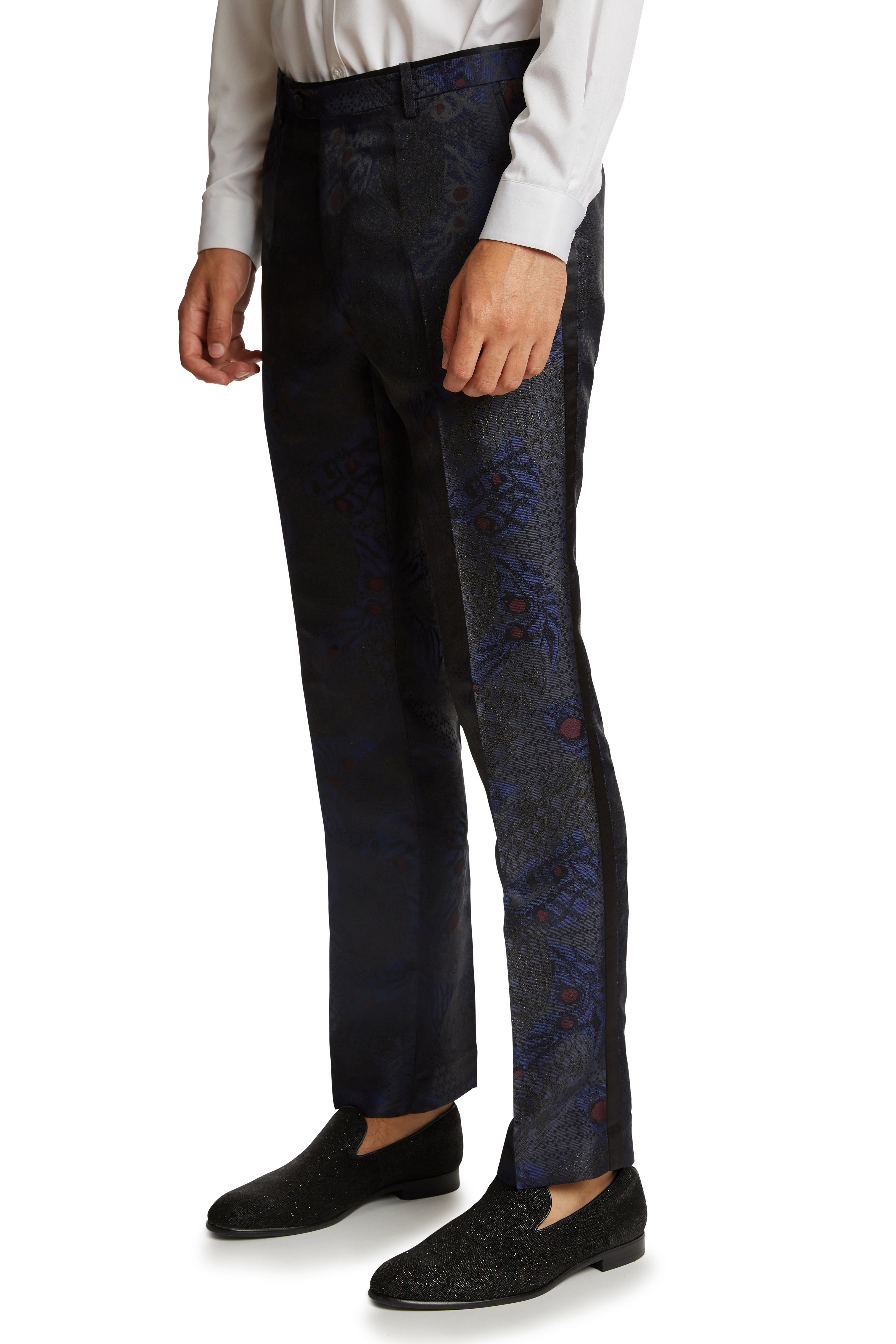 Sloane Tux Pants - slim - Black Navy Burgundy