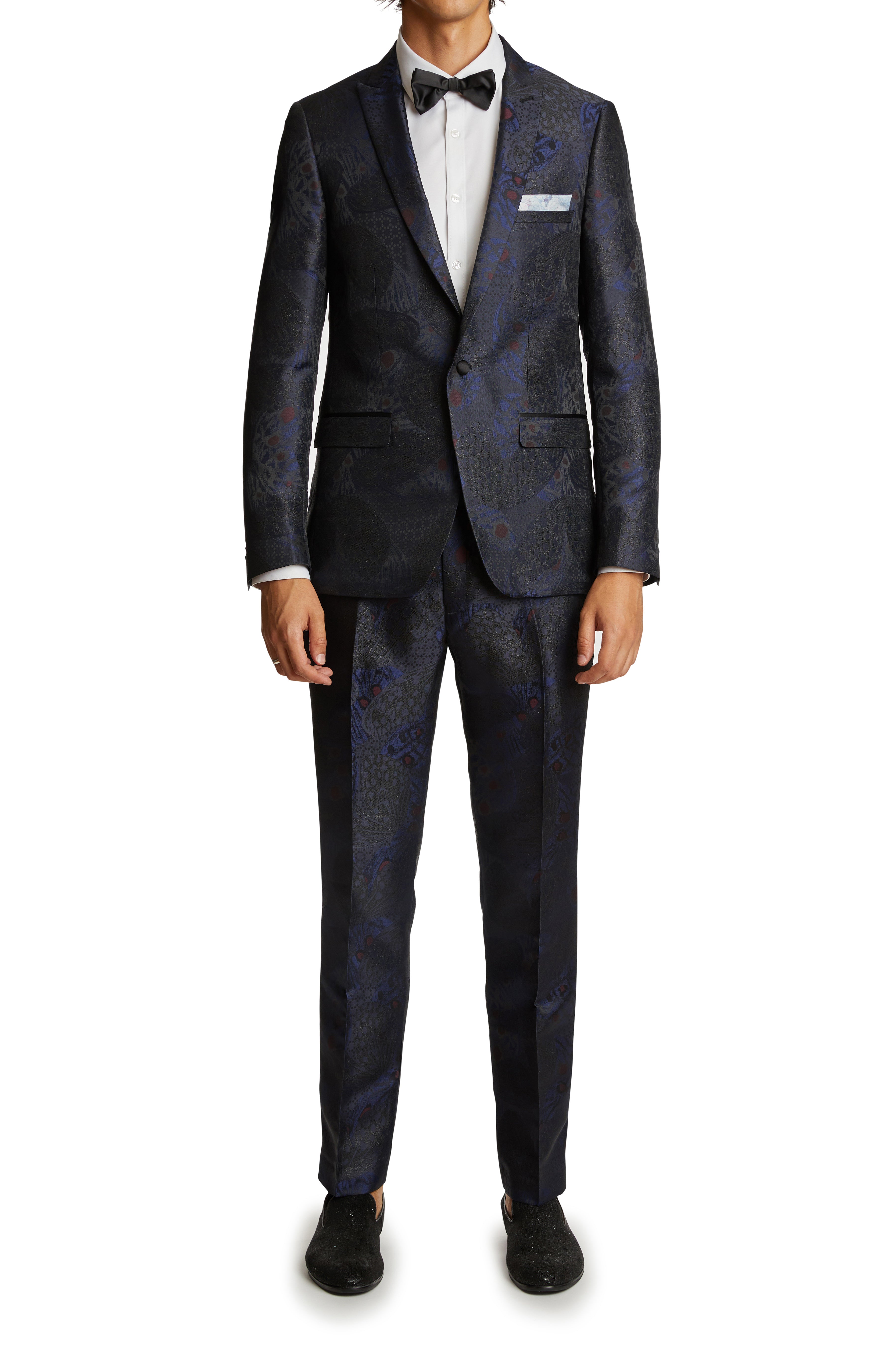 Sloane Tux Pants - slim - Black Navy Burgundy