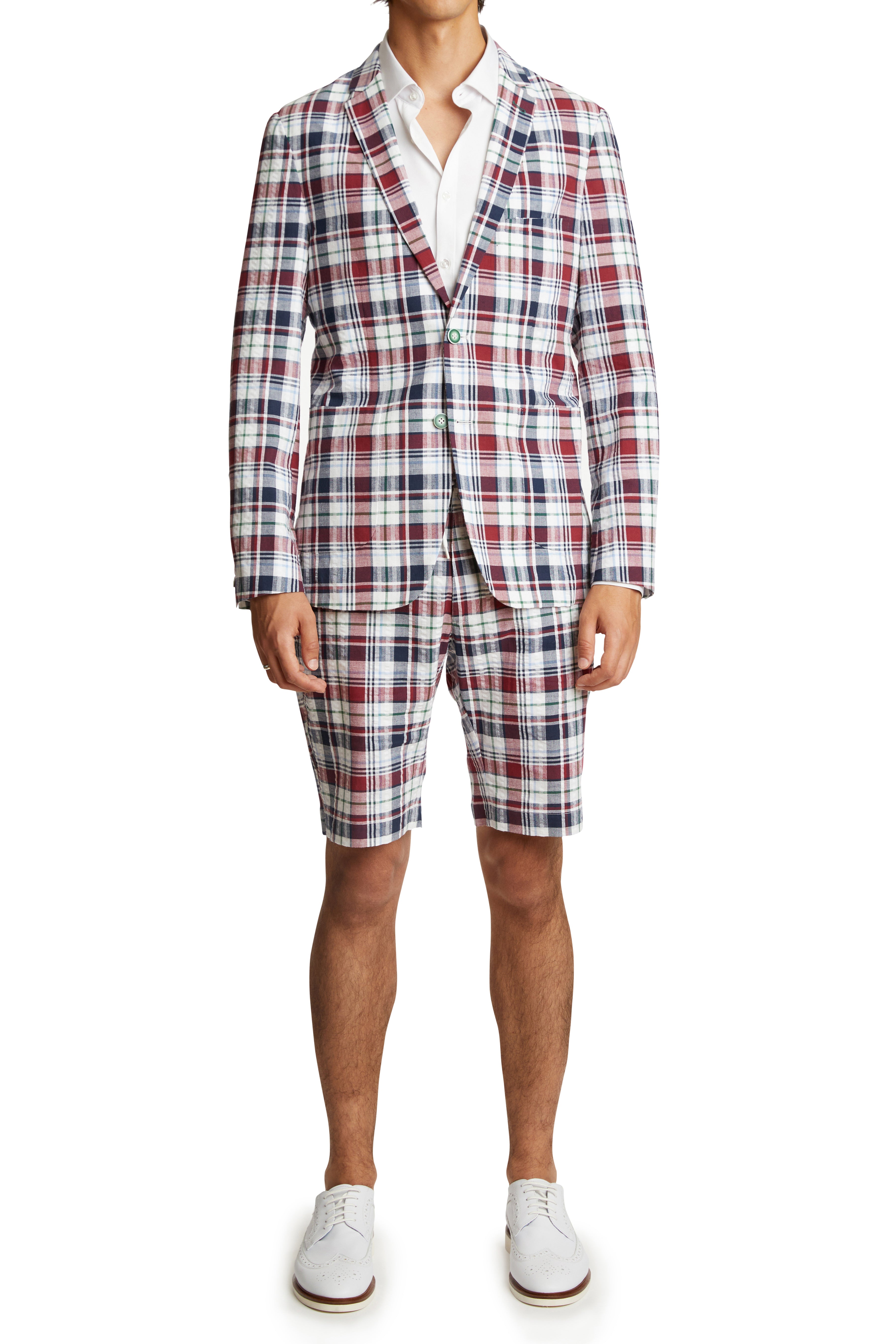 Dover Notch Jacket - slim - Red White Green Sucker