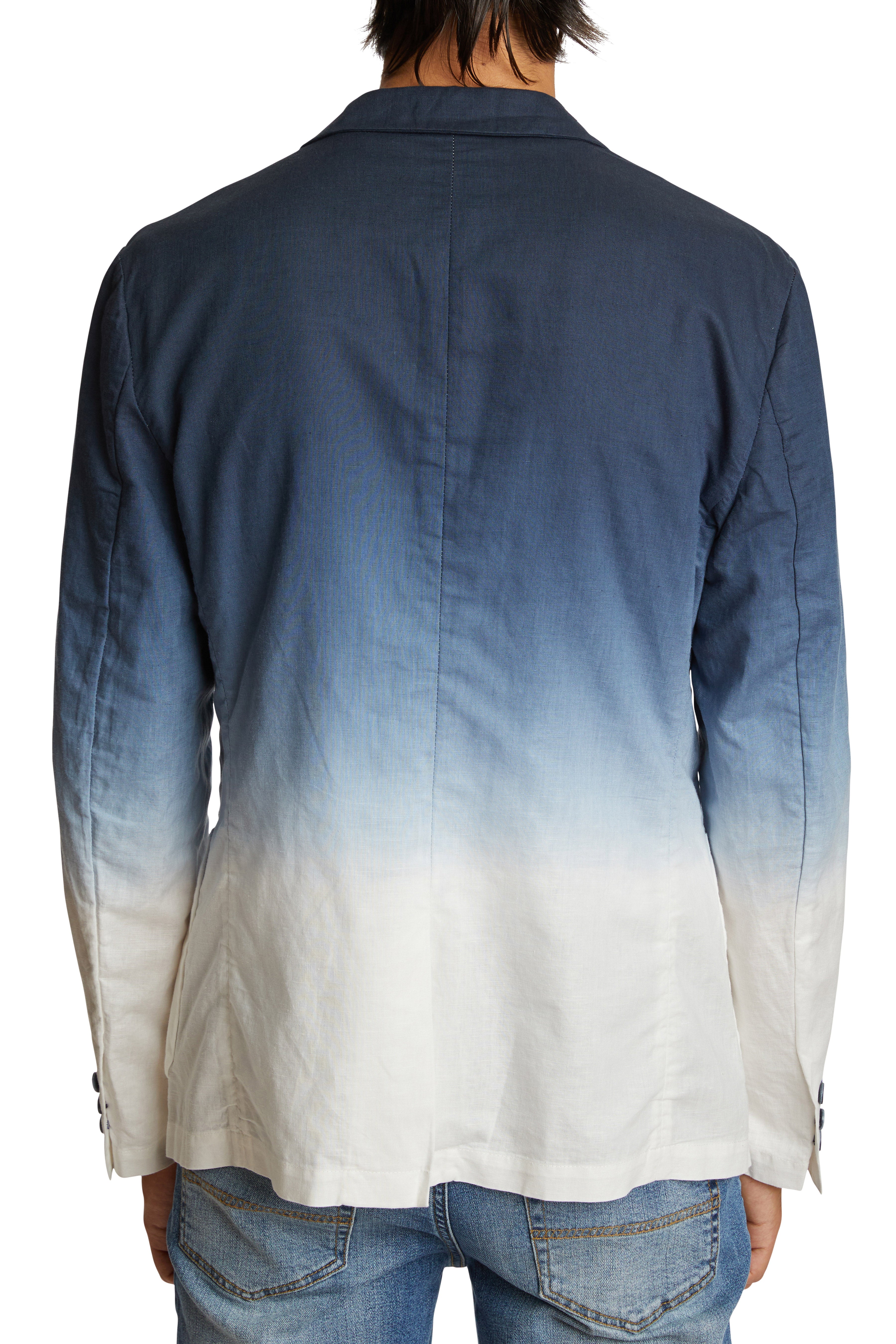 Paradise Notch Unlined Blazer - slim - Blue Dip Dye