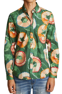  Brian Button Down Shirt - Grn Pencil