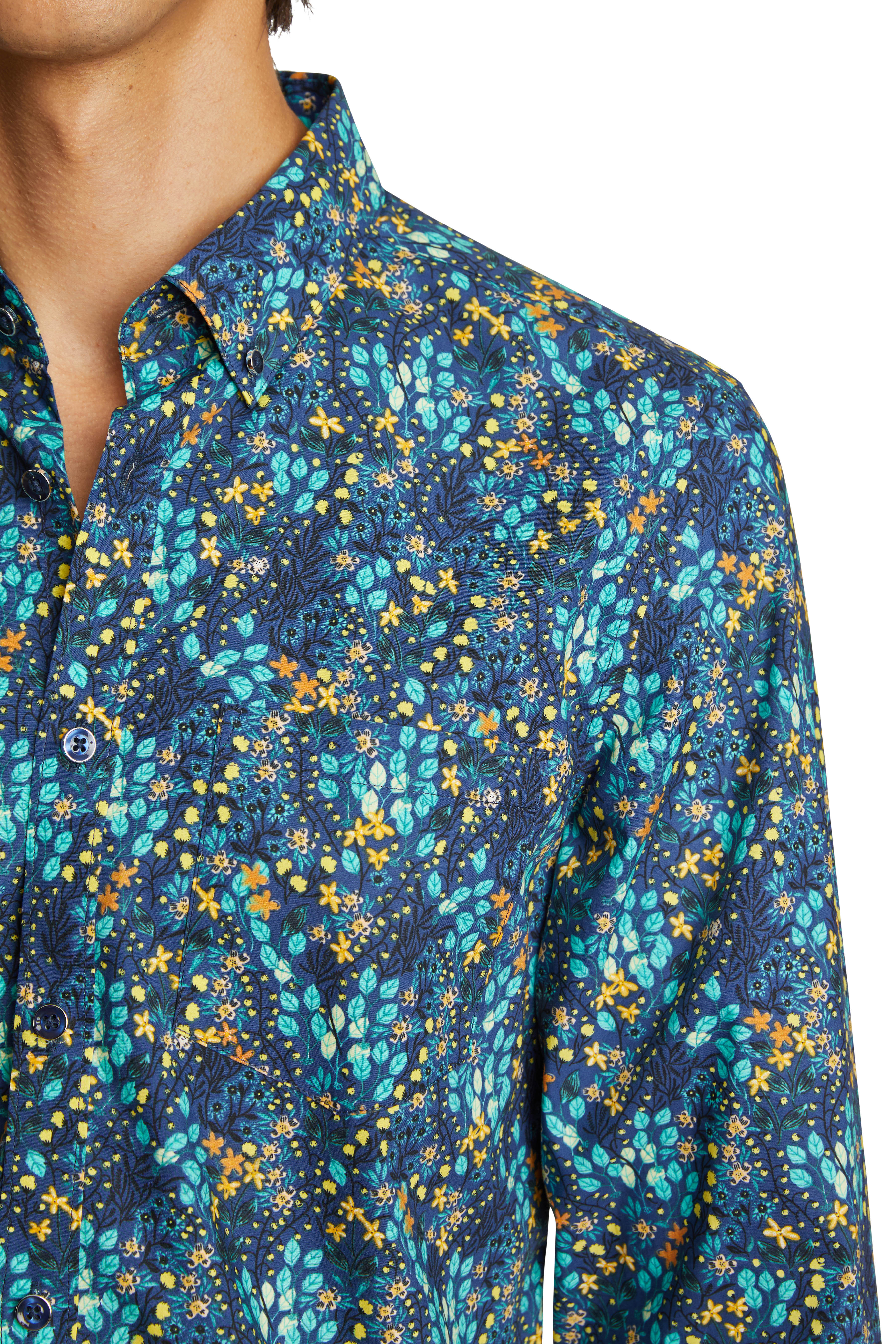 Brian Button Down Shirt - Night Leaf