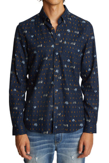  Brian Button Down Shirt - Wild Navy