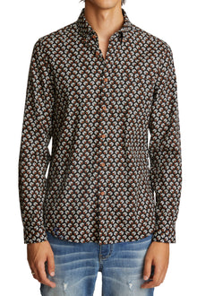  Brian Button Down Shirt - Blk Retro