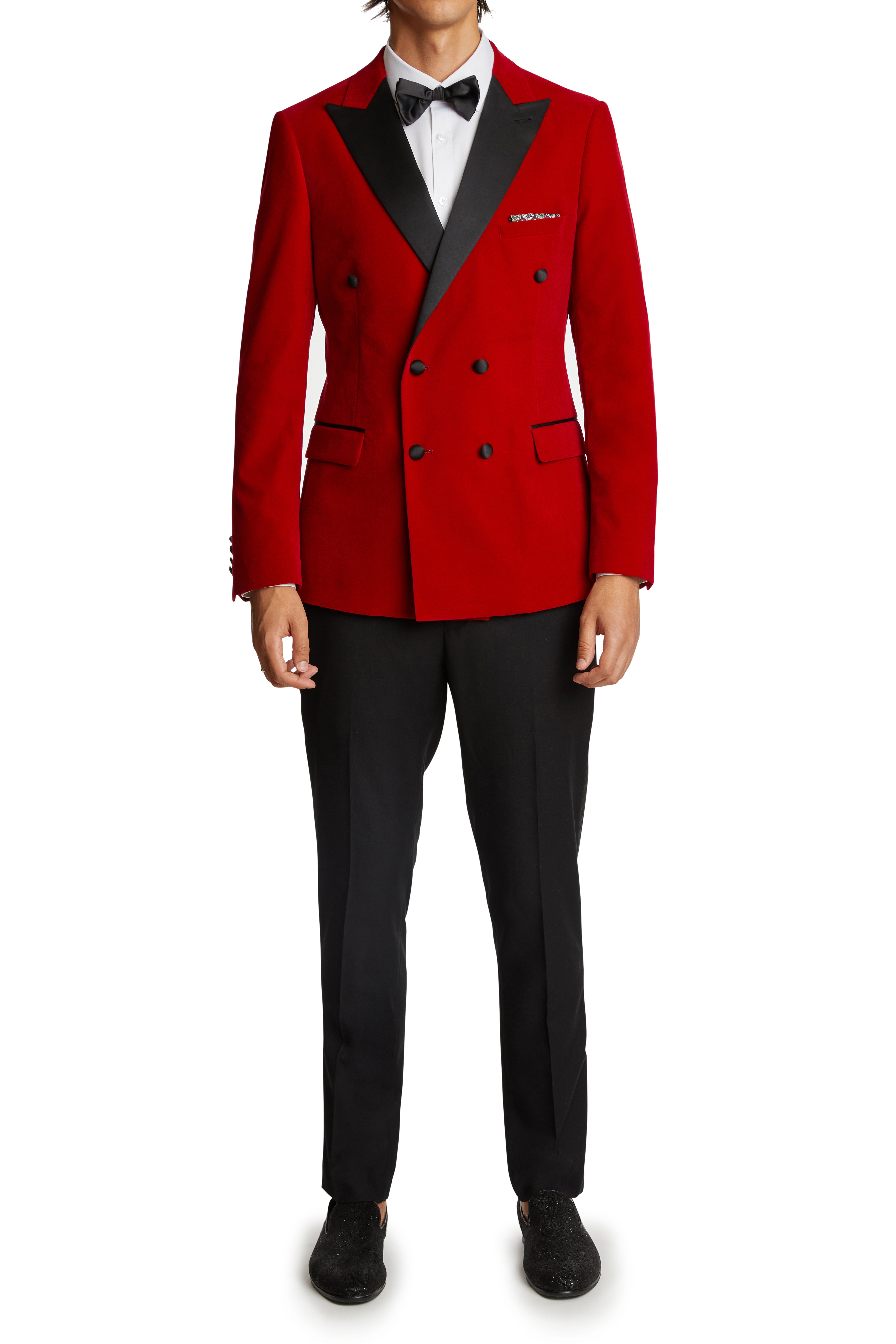 Grosvenor Peak Db Tux Jacket - slim - Red Velvet