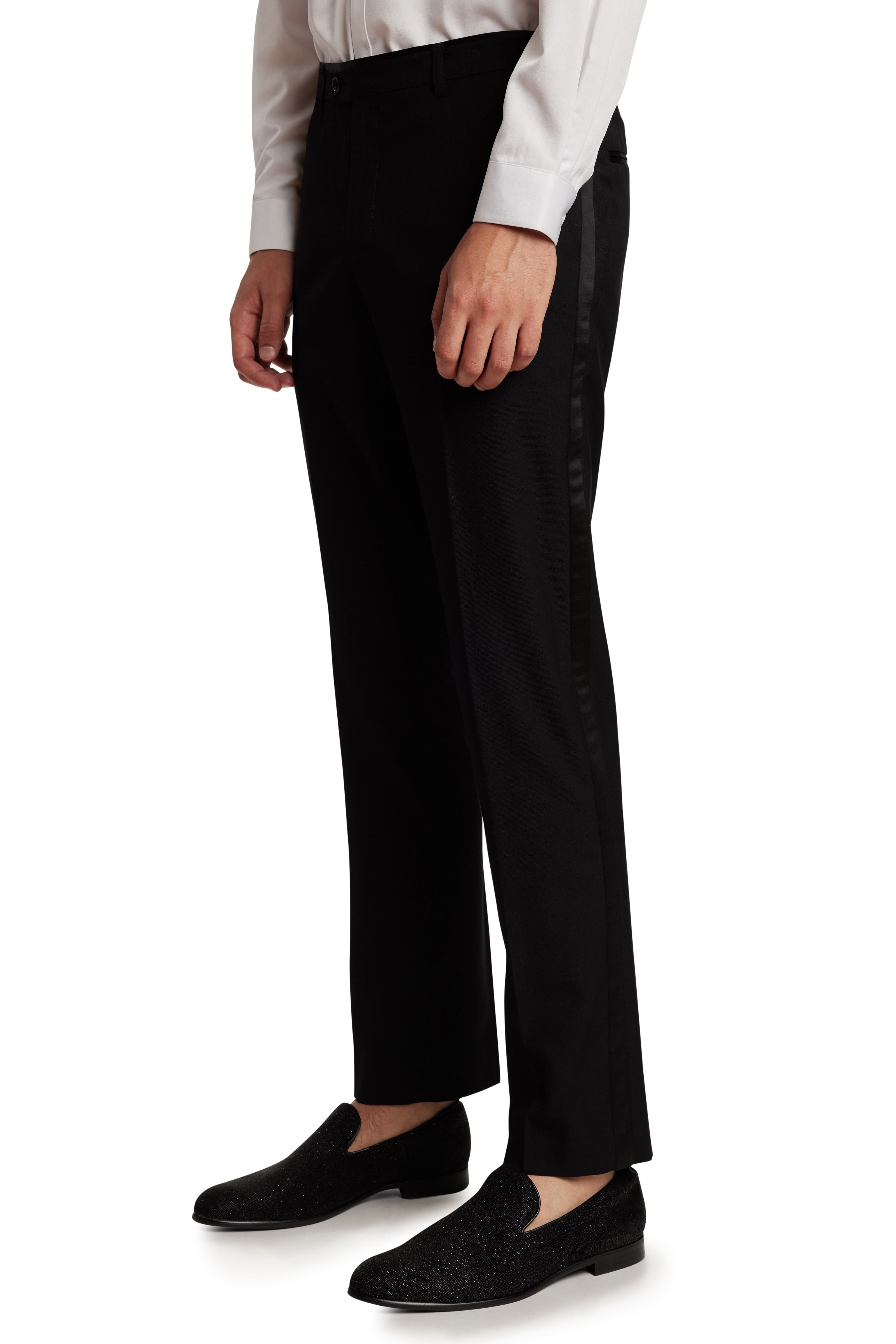 John Lewis Basket Weave Dinner Suit Trousers Black at John Lewis  Partners