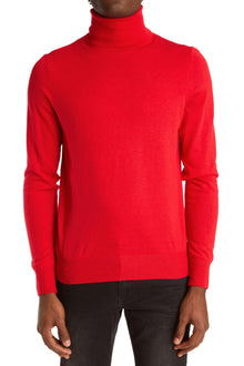  Fine Gauge Turtleneck - Red