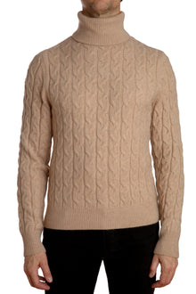  Chunky Cable Turtleneck - Mushroom