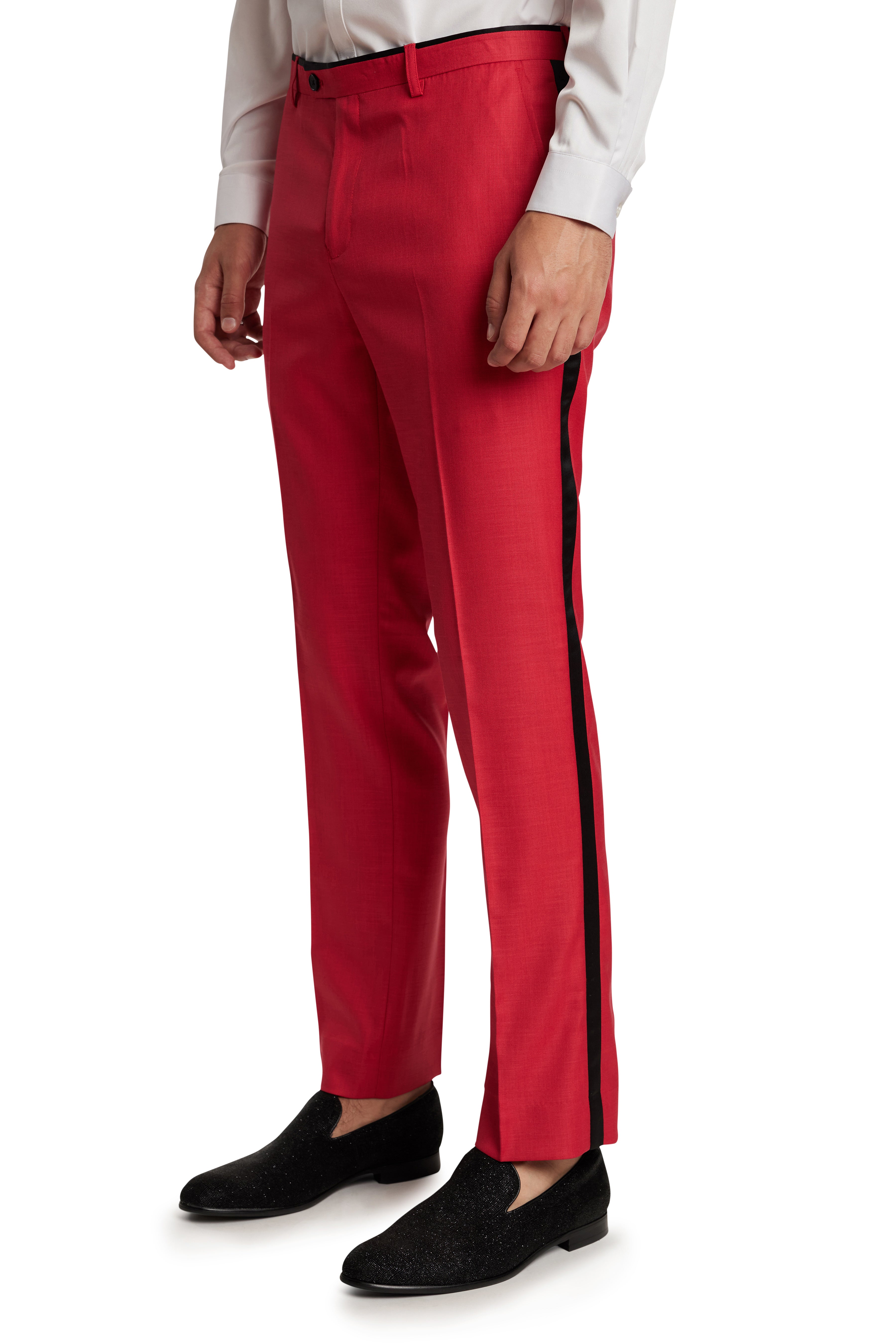 2 Piece Men Suit Red Blazer Black Pants Formal Prom Groom Tuxedos Wedding  Suit  eBay