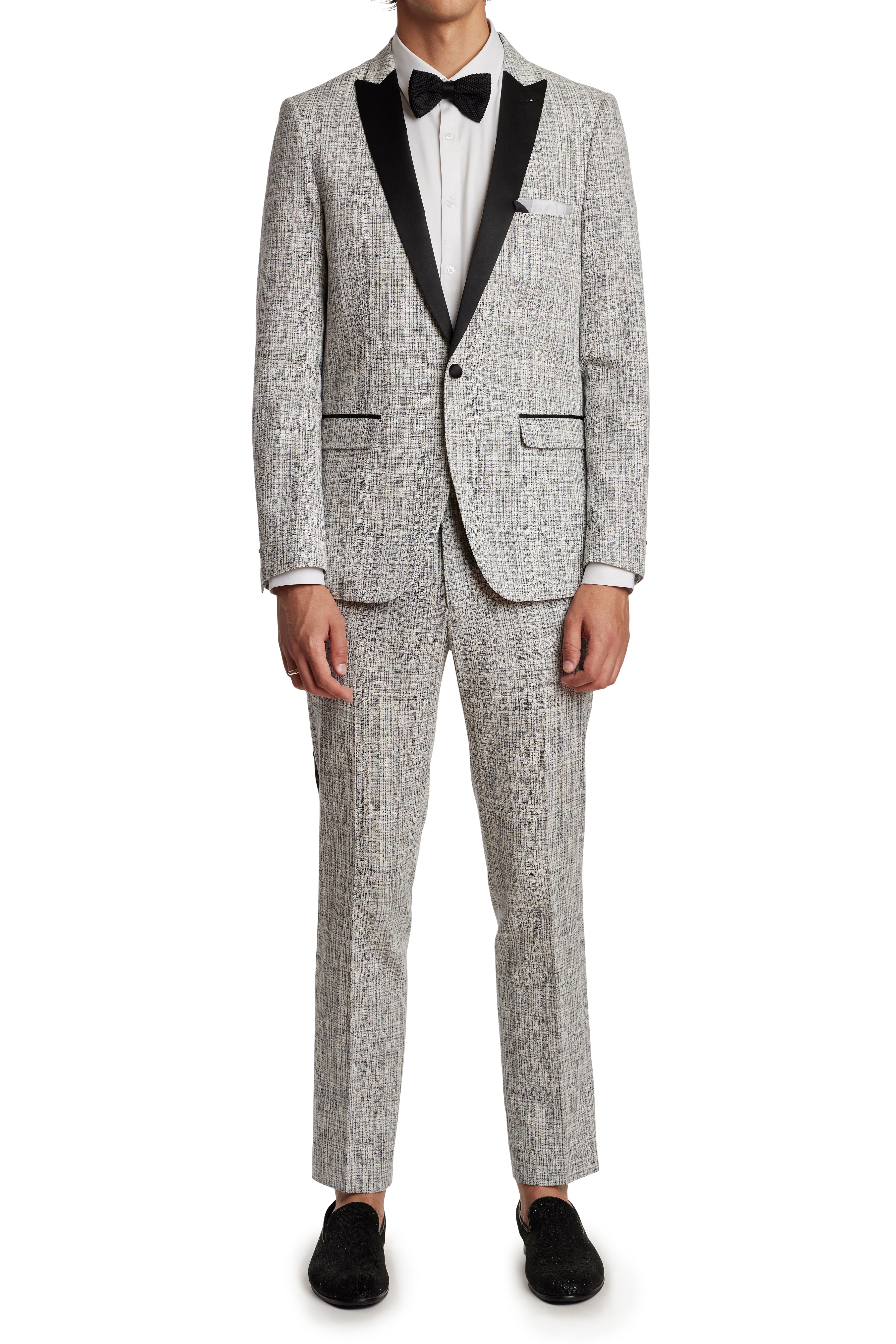 Sloane Tux Pants - slim - Cream Black