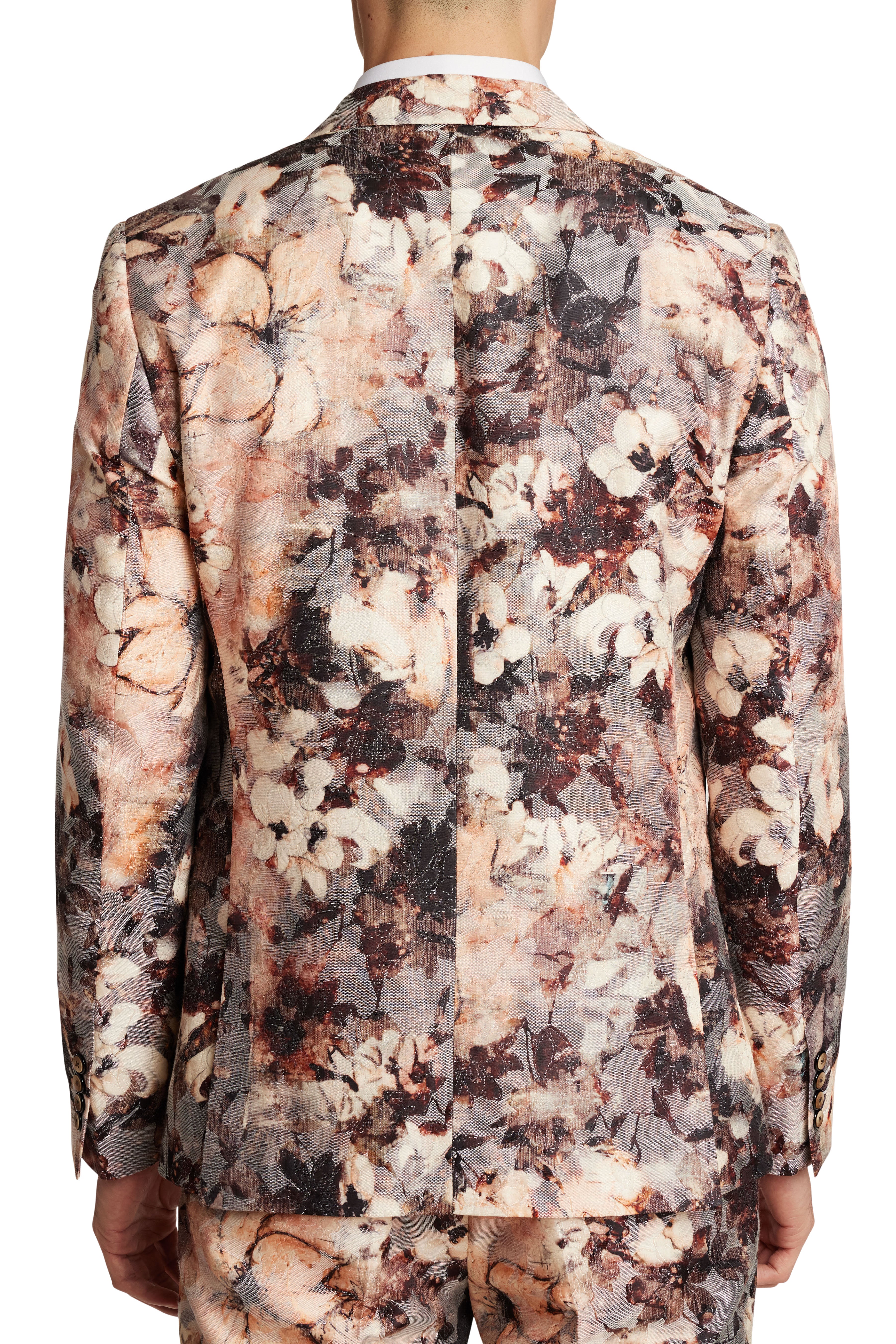 Dover Notch Jacket - slim - Brwn Cream Floral