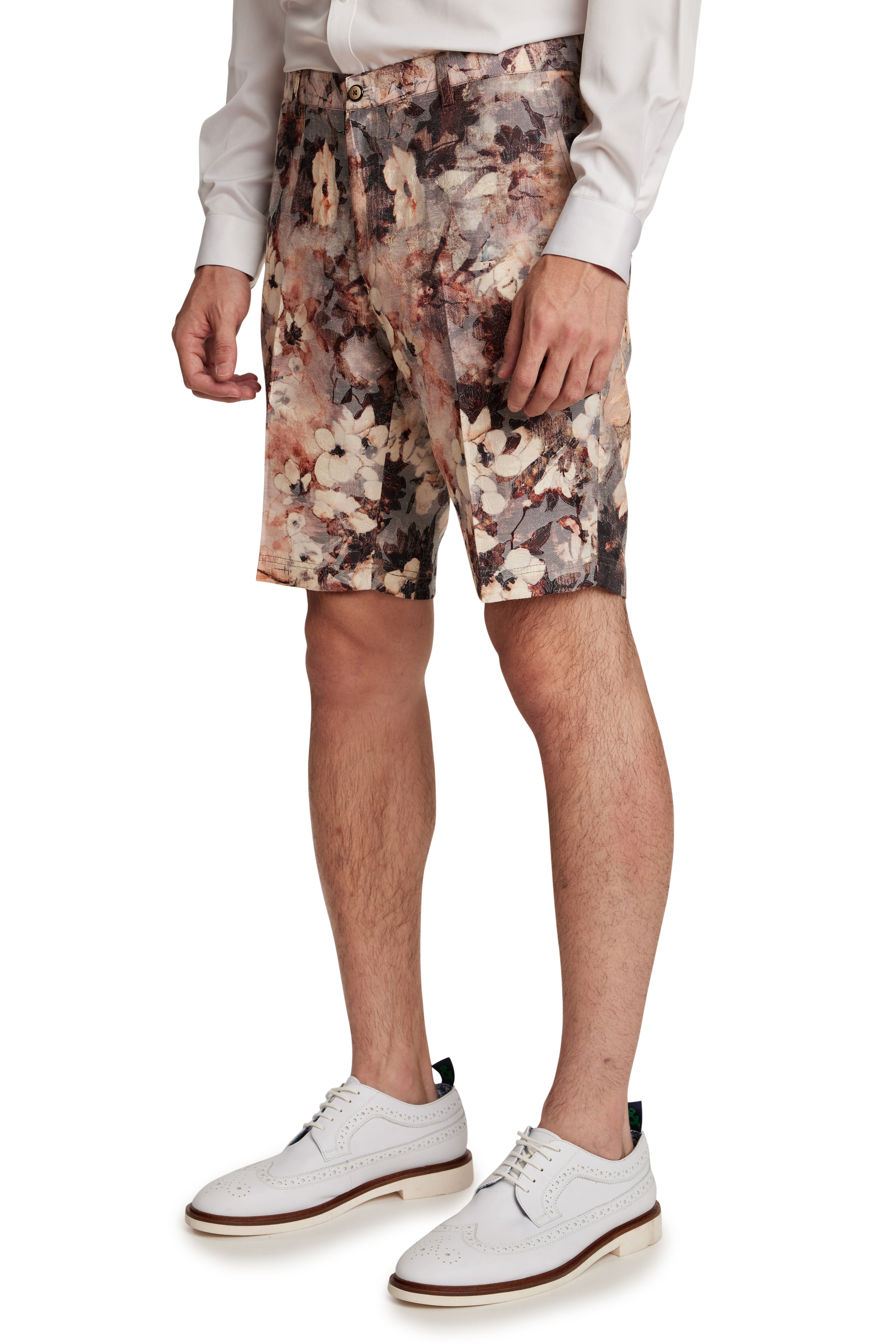 Felix Shorts - slim - Brwn Cream Floral