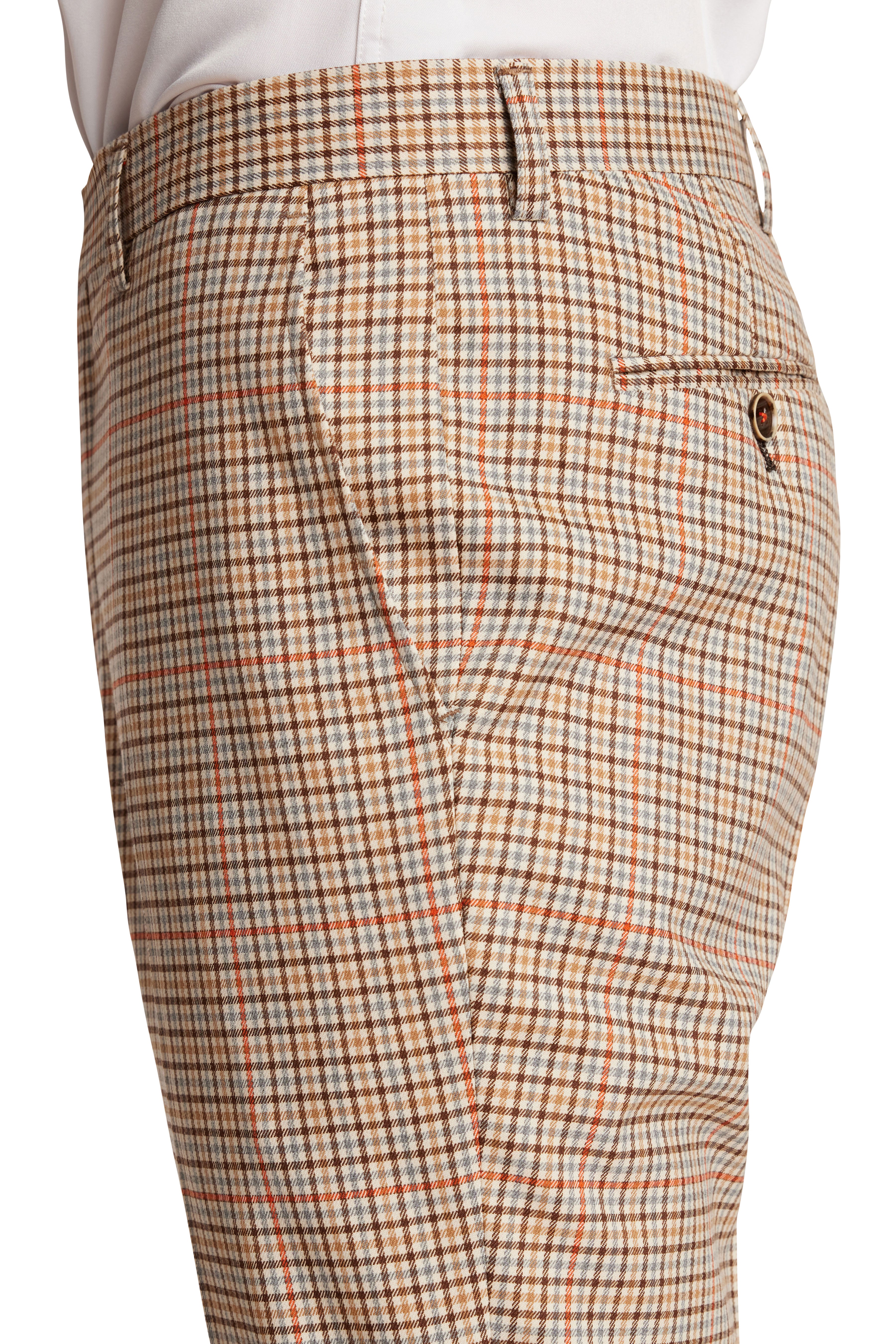 Downing Pants - slim - Tan Check