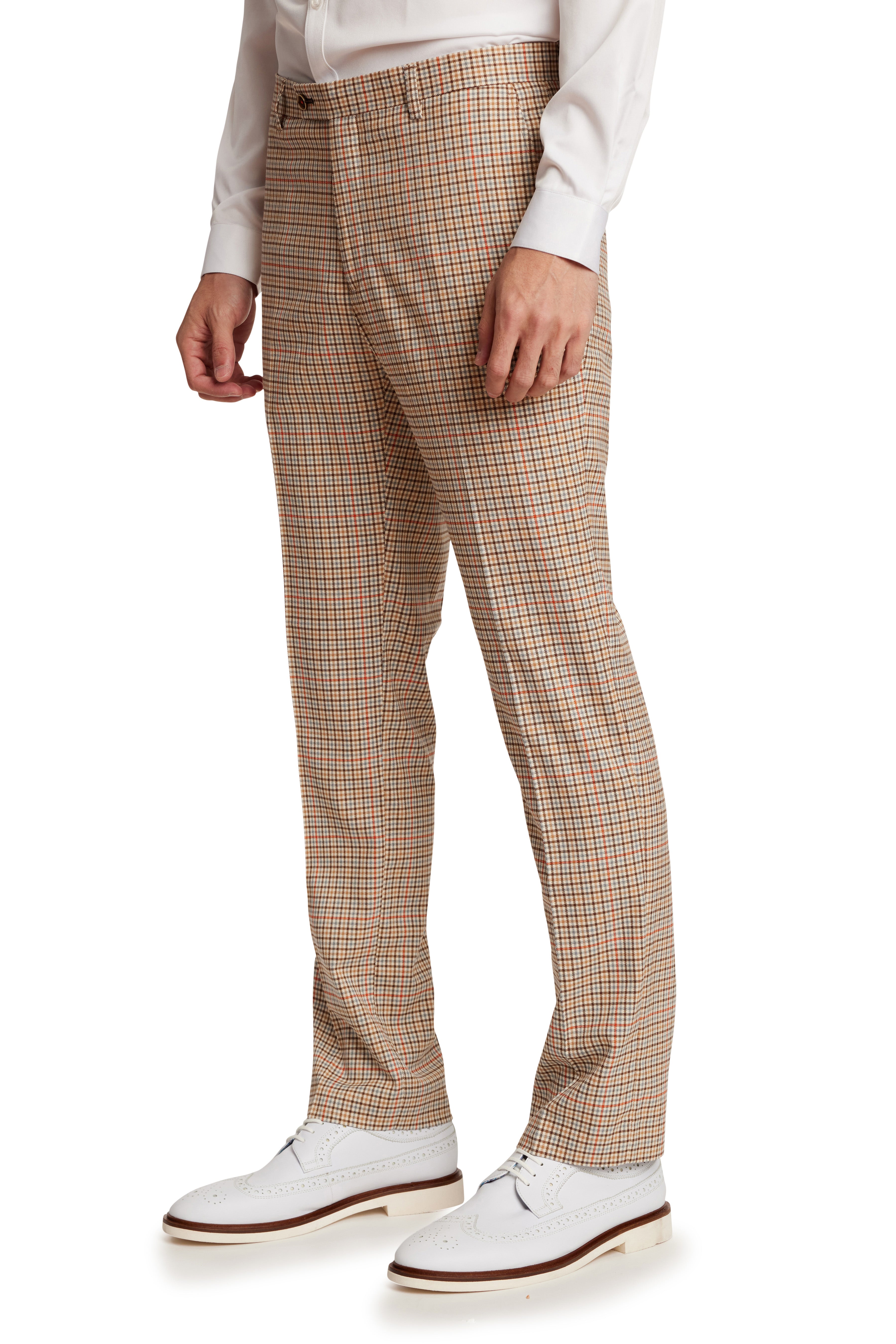 Downing Pants - slim - Tan Check