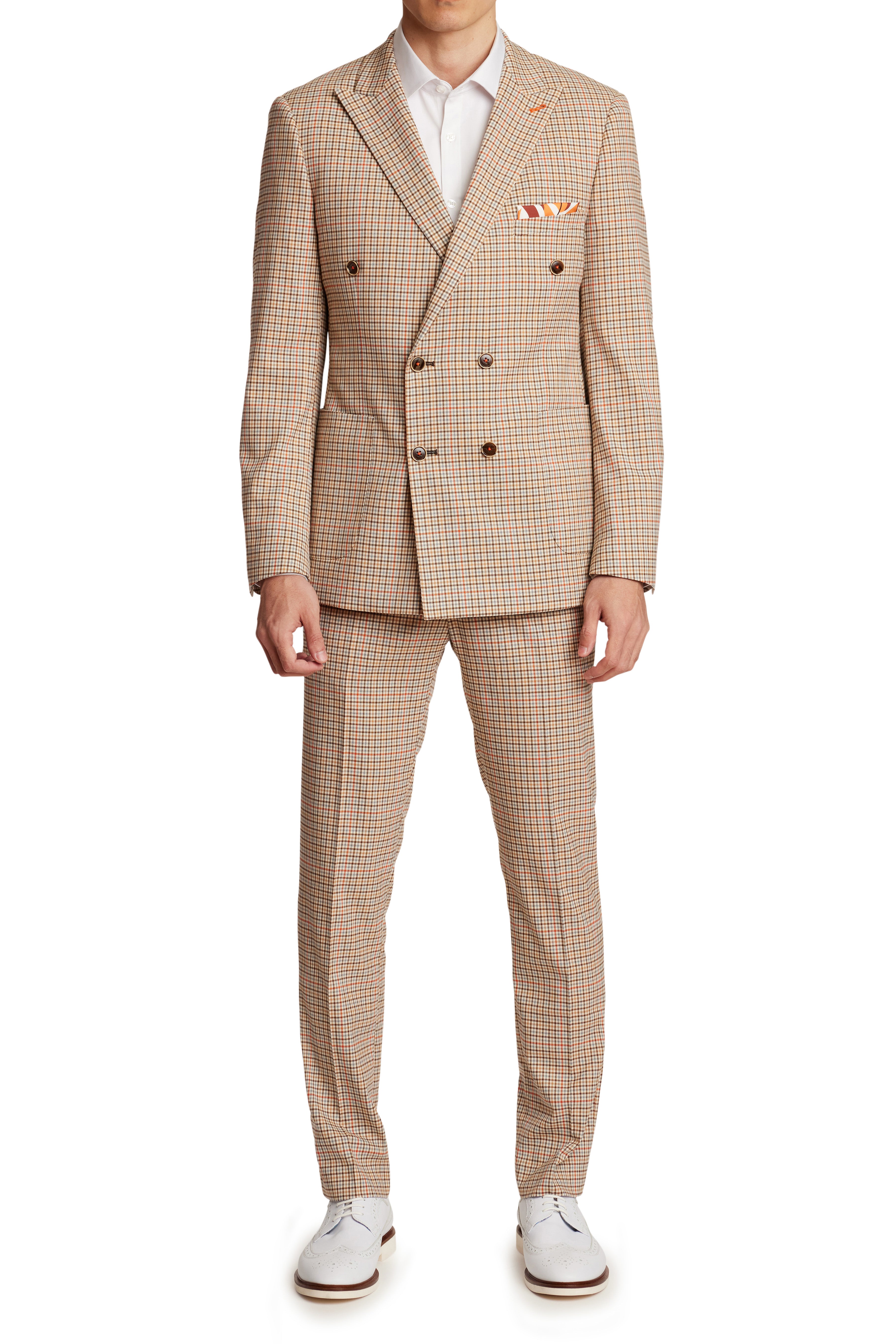 Downing Pants - slim - Tan Check